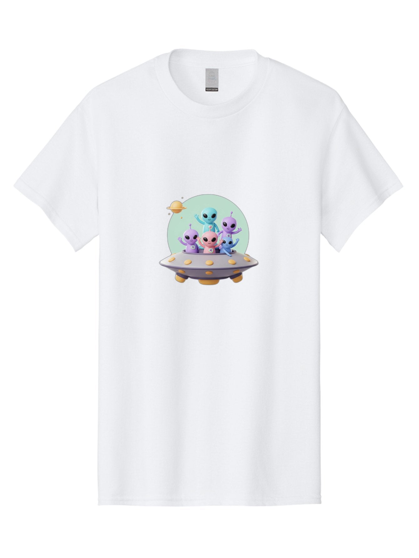 Aliens-In-Ufo Men'S Graphic Tee, 100% Cotton, Comfortable Casual Summer Wear, Machine Washable, Aliens In Ufo, Cartoon Characters, Science Fiction, Extraterrestrial Life, Ufo Sighting, Alien Invasion, Space Travel, Fantastical Creatures, Bab637 6