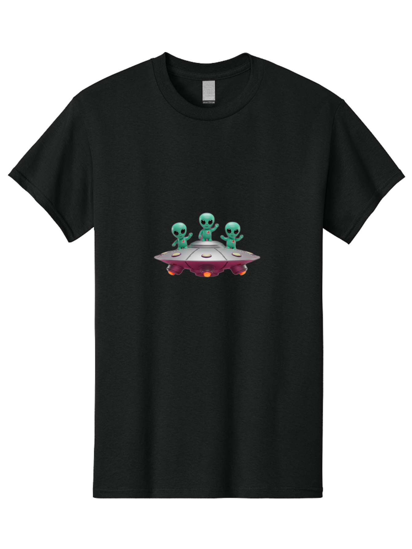 Aliens-On-Ufo Men'S Graphic Tee, 100% Cotton, Comfortable Casual Summer Wear, Machine Washable, Cartoon Aliens, Ufo Spaceship, Extraterrestrial Life, Science Fiction, Friendly Aliens, Outer Space, Futuristic Design, Glowing Lights, Bab642 8
