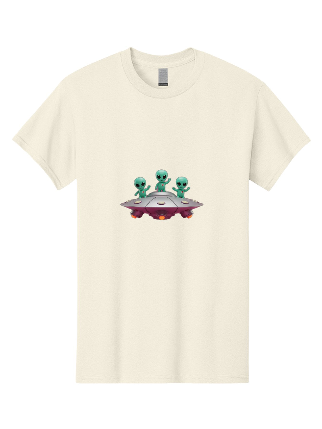 Aliens-On-Ufo Men'S Graphic Tee, 100% Cotton, Comfortable Casual Summer Wear, Machine Washable, Cartoon Aliens, Ufo Spaceship, Extraterrestrial Life, Science Fiction, Friendly Aliens, Outer Space, Futuristic Design, Glowing Lights, Bab642 8