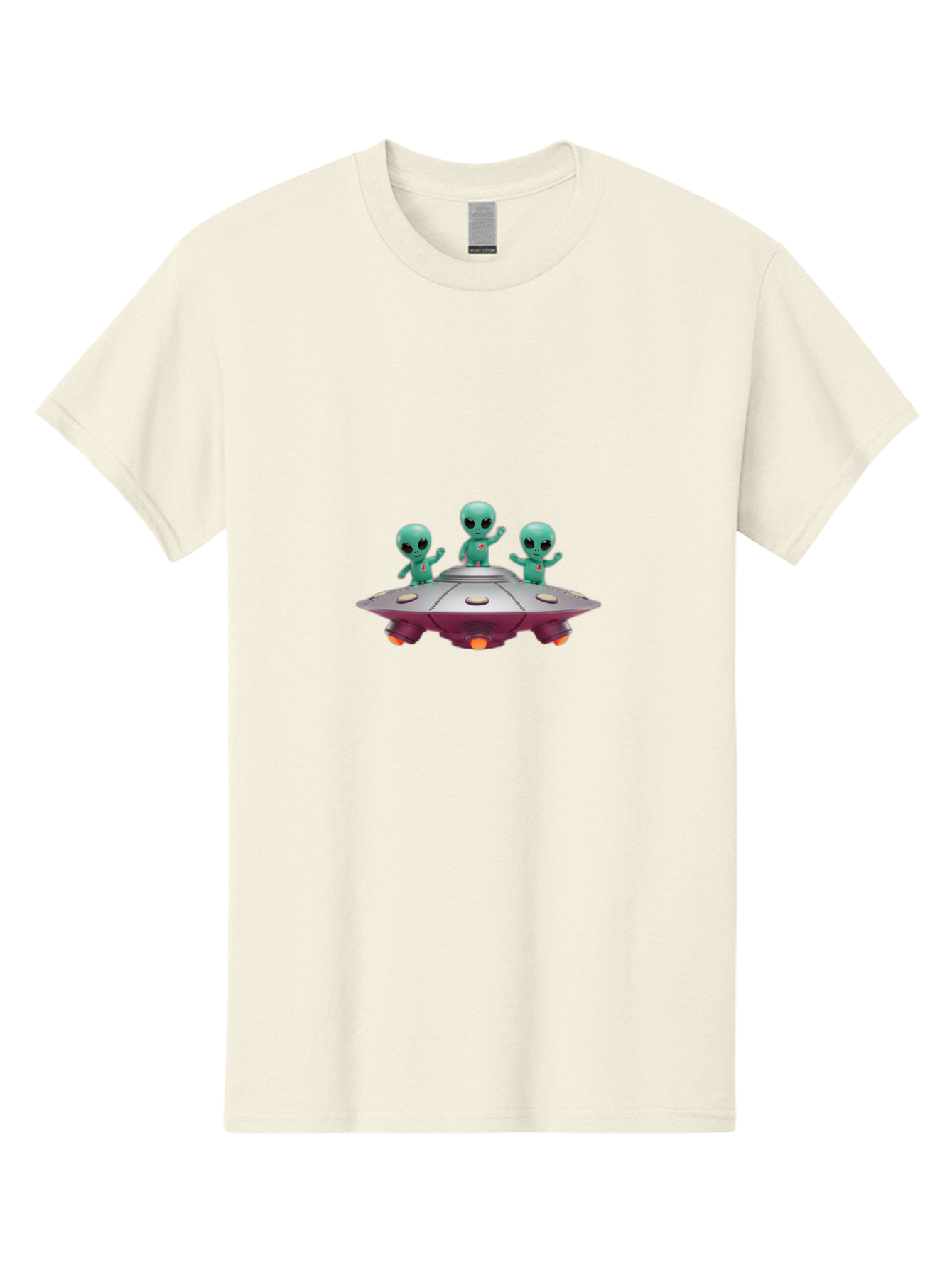 Aliens-On-Ufo Men'S Graphic Tee, 100% Cotton, Comfortable Casual Summer Wear, Machine Washable, Cartoon Aliens, Ufo Spaceship, Extraterrestrial Life, Science Fiction, Friendly Aliens, Outer Space, Futuristic Design, Glowing Lights, Bab642 6