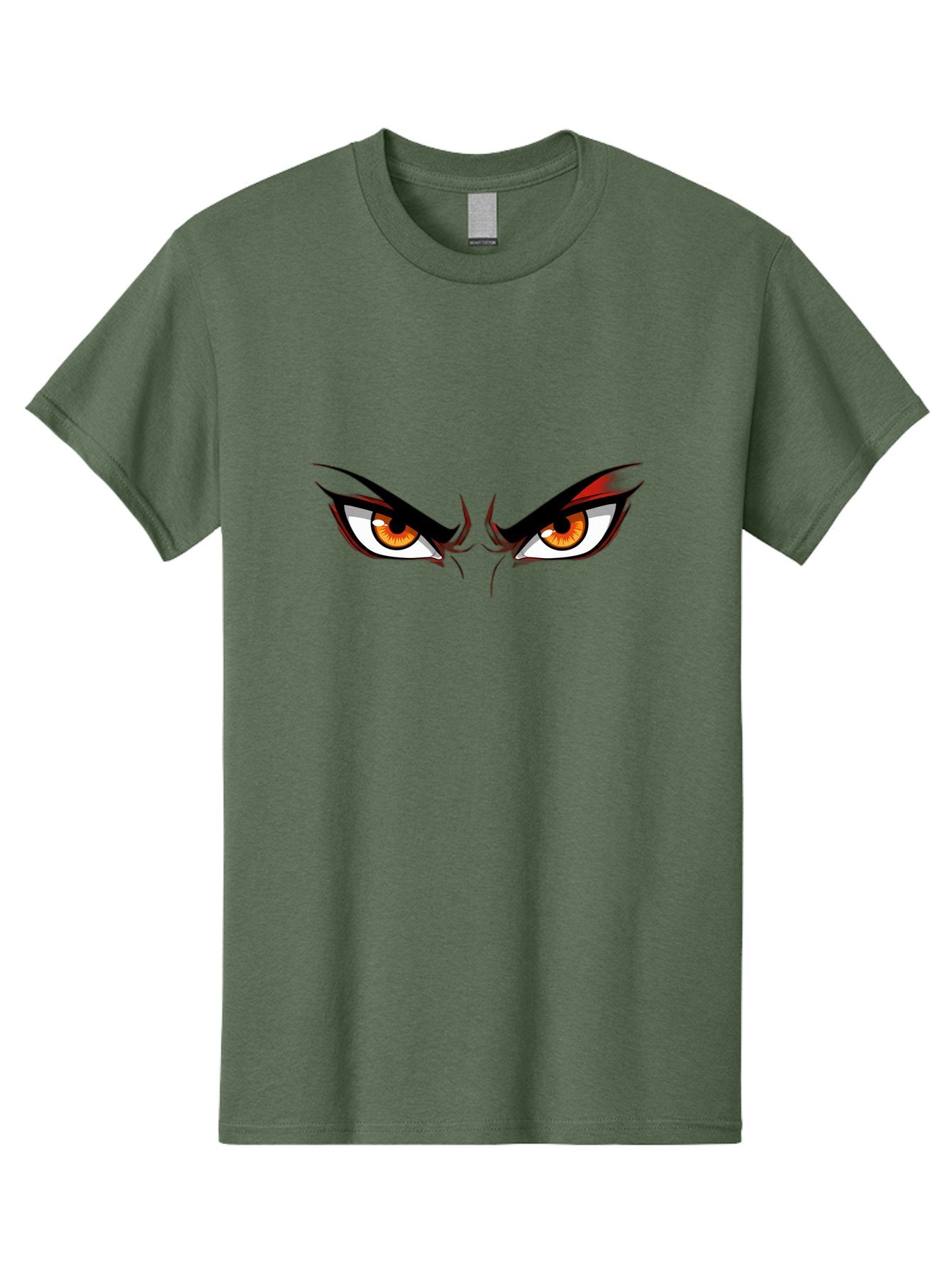 Angry-Eyes-1 Men'S Graphic Tee, 100% Cotton, Comfortable Casual Summer Wear, Machine Washable, Menacing Stare, Angry Eyes, Intense Gaze, Dramatic Eye Makeup, Anime Style, Cartoonish Illustration, Fierce Expression, Eye Contact Bab645 14