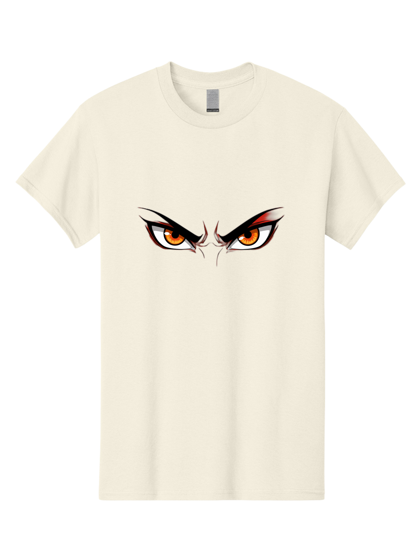 Angry-Eyes-1 Men'S Graphic Tee, 100% Cotton, Comfortable Casual Summer Wear, Machine Washable, Menacing Stare, Angry Eyes, Intense Gaze, Dramatic Eye Makeup, Anime Style, Cartoonish Illustration, Fierce Expression, Eye Contact Bab645 15