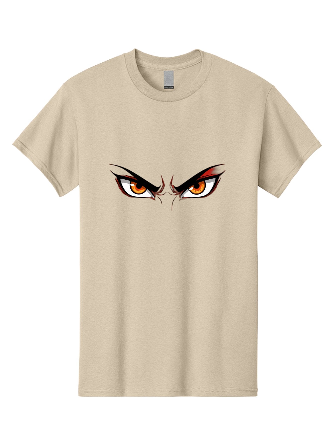 Angry-Eyes-1 Men'S Graphic Tee, 100% Cotton, Comfortable Casual Summer Wear, Machine Washable, Menacing Stare, Angry Eyes, Intense Gaze, Dramatic Eye Makeup, Anime Style, Cartoonish Illustration, Fierce Expression, Eye Contact Bab645 8