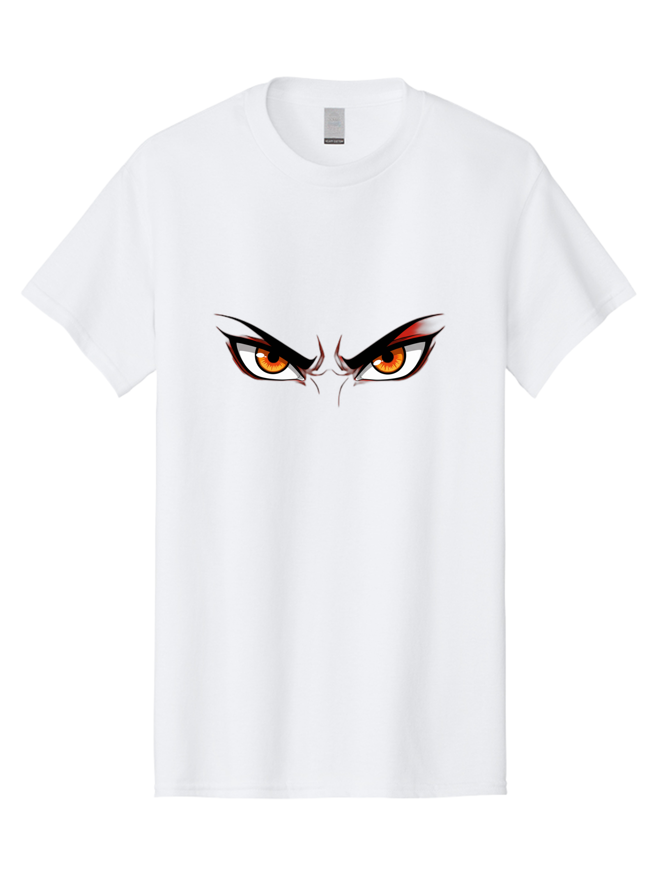 Angry-Eyes-1 Men'S Graphic Tee, 100% Cotton, Comfortable Casual Summer Wear, Machine Washable, Menacing Stare, Angry Eyes, Intense Gaze, Dramatic Eye Makeup, Anime Style, Cartoonish Illustration, Fierce Expression, Eye Contact Bab645
