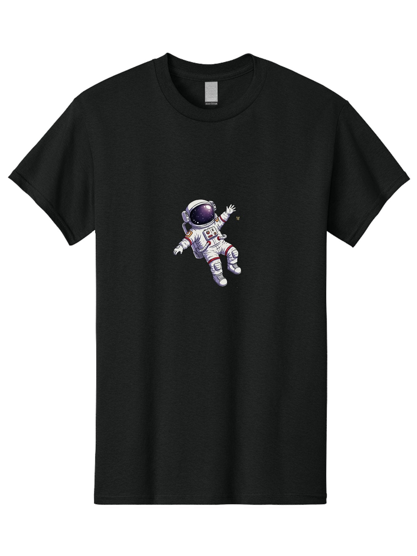 Astronaut-Floating Men'S Graphic Tee, 100% Cotton, Comfortable Casual Summer Wear, Machine Washable, Astronaut In Space, Floating Astronaut, White Spacesuit, Red Accents, Helmet With Stars, Space Exploration, Zero Gravity, Futuristic Design Bab651 4