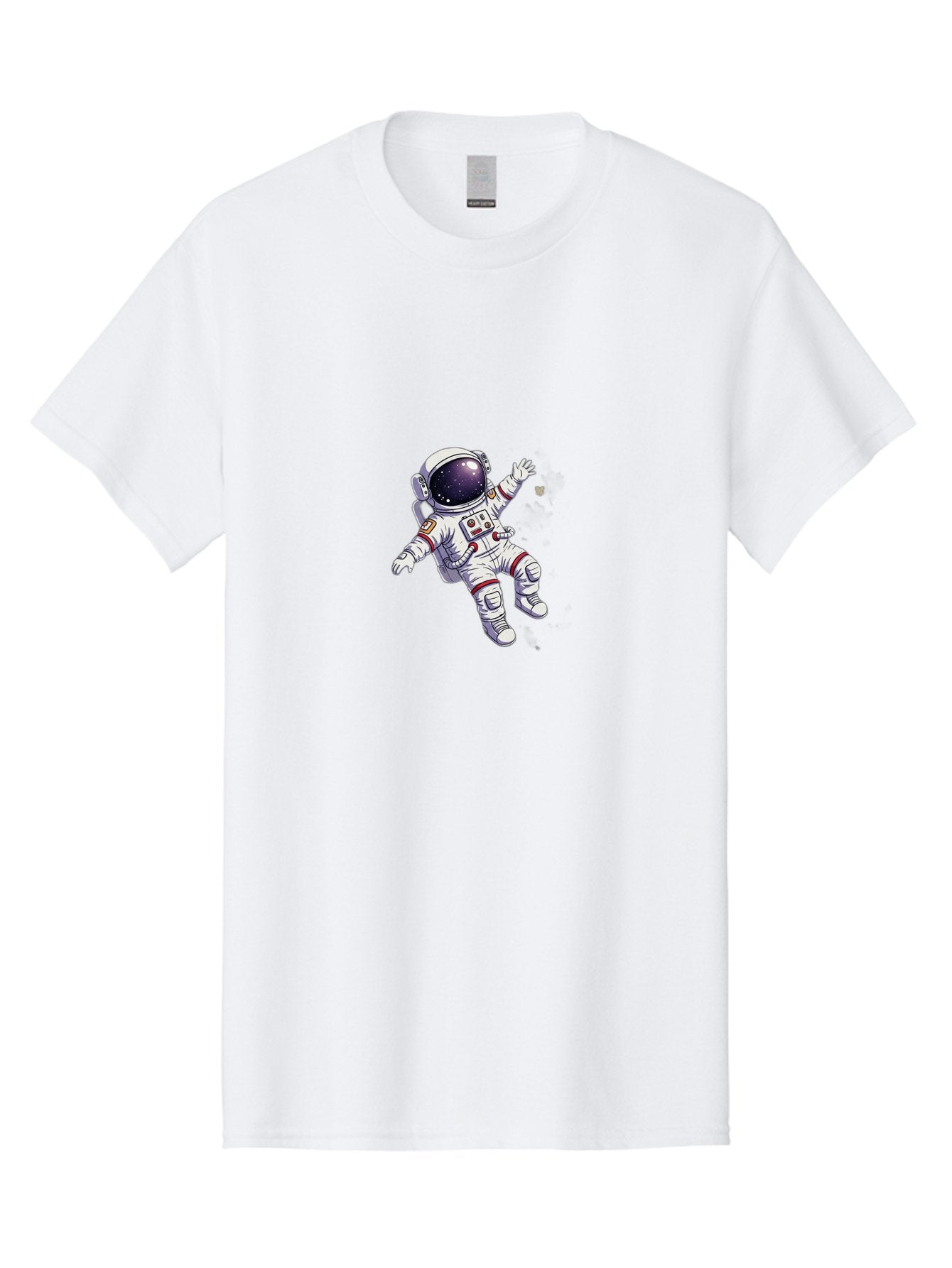 Astronaut-Floating Men'S Graphic Tee, 100% Cotton, Comfortable Casual Summer Wear, Machine Washable, Astronaut In Space, Floating Astronaut, White Spacesuit, Red Accents, Helmet With Stars, Space Exploration, Zero Gravity, Futuristic Design Bab651 14
