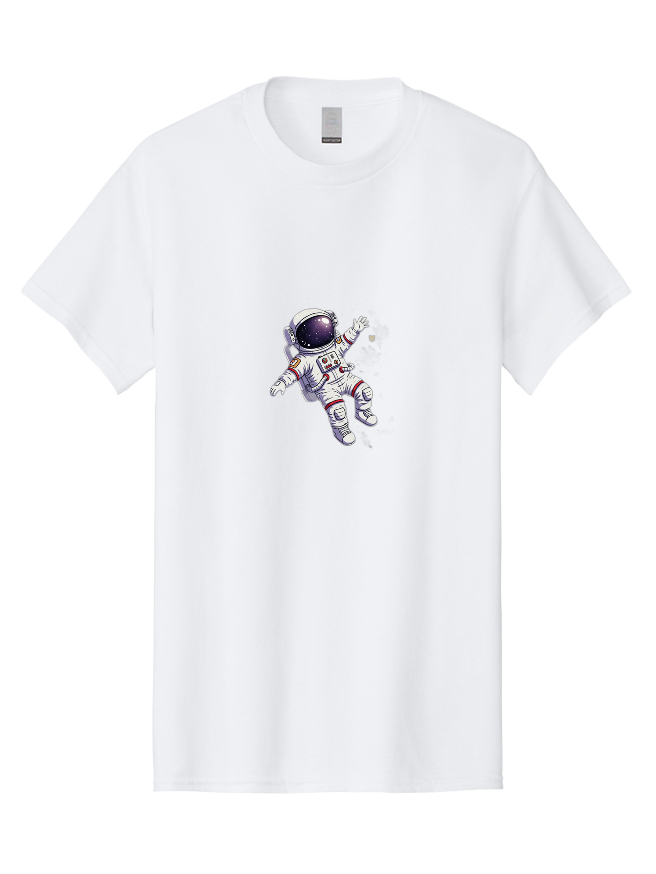 Astronaut-Floating Men'S Graphic Tee, 100% Cotton, Comfortable Casual Summer Wear, Machine Washable, Astronaut In Space, Floating Astronaut, White Spacesuit, Red Accents, Helmet With Stars, Space Exploration, Zero Gravity, Futuristic Design Bab651
