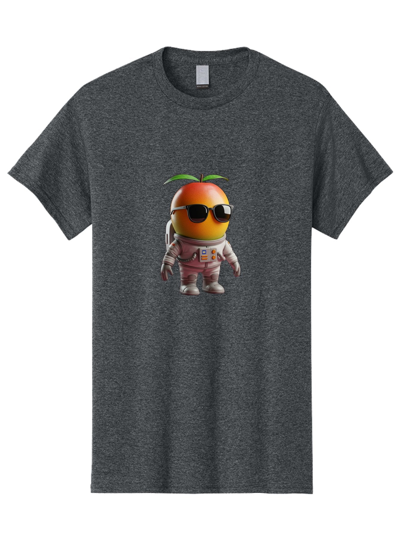 Astronaut-Peach Men'S Graphic Tee, 100% Cotton, Comfortable Casual Summer Wear, Machine Washable, Mango Astronaut, Space Suit, Trendy Shades, Cartoon Character, Orange Fruit, Astronaut Costume, Futuristic Design, Cool Glasses, Space Adventure, Bab653 3