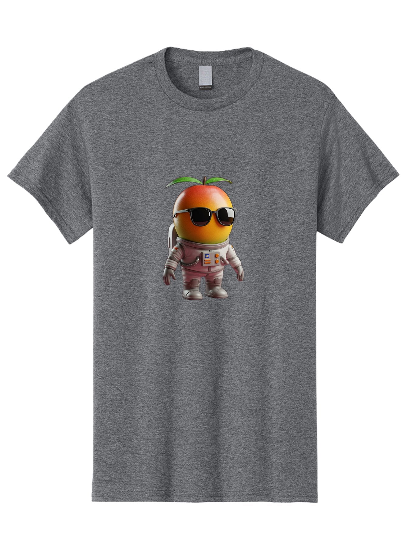 Astronaut-Peach Men'S Graphic Tee, 100% Cotton, Comfortable Casual Summer Wear, Machine Washable, Mango Astronaut, Space Suit, Trendy Shades, Cartoon Character, Orange Fruit, Astronaut Costume, Futuristic Design, Cool Glasses, Space Adventure, Bab653 6