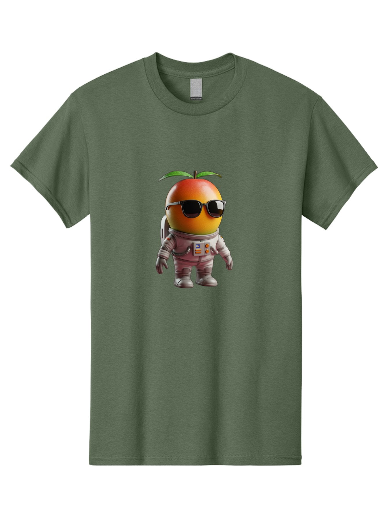 Astronaut-Peach Men'S Graphic Tee, 100% Cotton, Comfortable Casual Summer Wear, Machine Washable, Mango Astronaut, Space Suit, Trendy Shades, Cartoon Character, Orange Fruit, Astronaut Costume, Futuristic Design, Cool Glasses, Space Adventure, Bab653 13