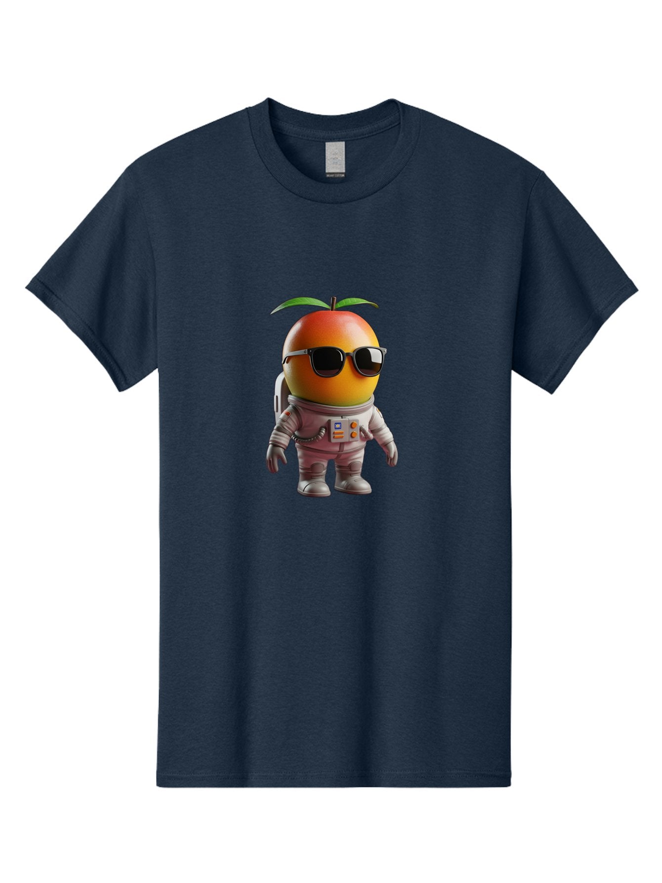 Astronaut-Peach Men'S Graphic Tee, 100% Cotton, Comfortable Casual Summer Wear, Machine Washable, Mango Astronaut, Space Suit, Trendy Shades, Cartoon Character, Orange Fruit, Astronaut Costume, Futuristic Design, Cool Glasses, Space Adventure, Bab653 12