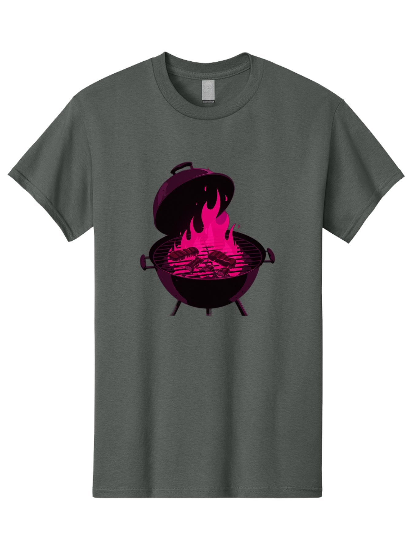 Barbecue-Grill-4 Men'S Graphic Tee, 100% Cotton, Comfortable Casual Summer Wear, Machine Washable, Barbecue Grill, Grilling Meat, Hot Flames, Cooking Outdoors, Summer Food, Grilling Burgers Bab658 15