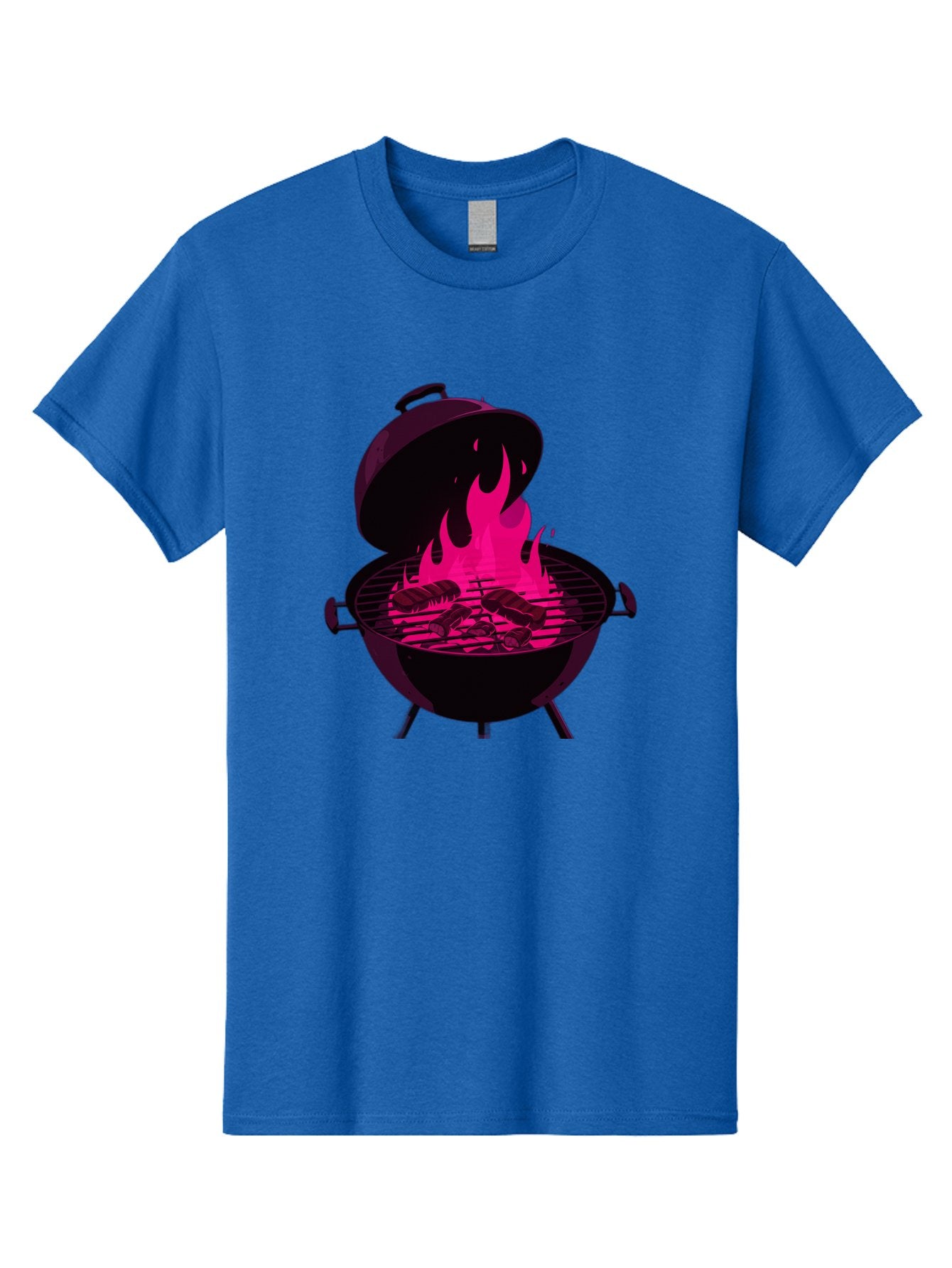 Barbecue-Grill-4 Men'S Graphic Tee, 100% Cotton, Comfortable Casual Summer Wear, Machine Washable, Barbecue Grill, Grilling Meat, Hot Flames, Cooking Outdoors, Summer Food, Grilling Burgers Bab658 8