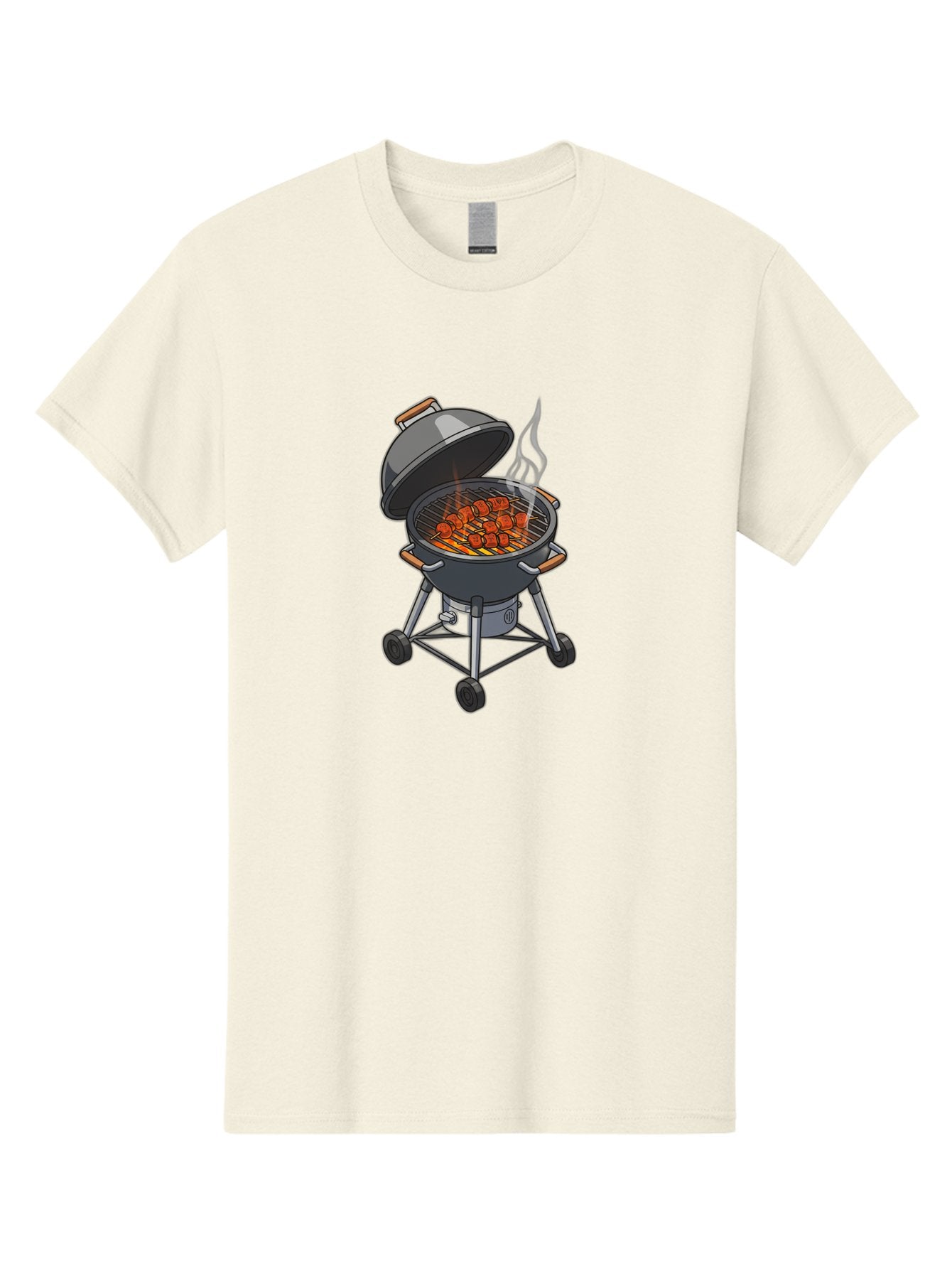 Barbecue-Grill-5 Men'S Graphic Tee, 100% Cotton, Comfortable Casual Summer Wear, Machine Washable, Barbecue Grill, Grilled Meats, Outdoor Cooking, Barbecue Ingredients, Charcoal Grill, Grilled Food, Summer Cooking, Barbecue Accessories, Bab659 4