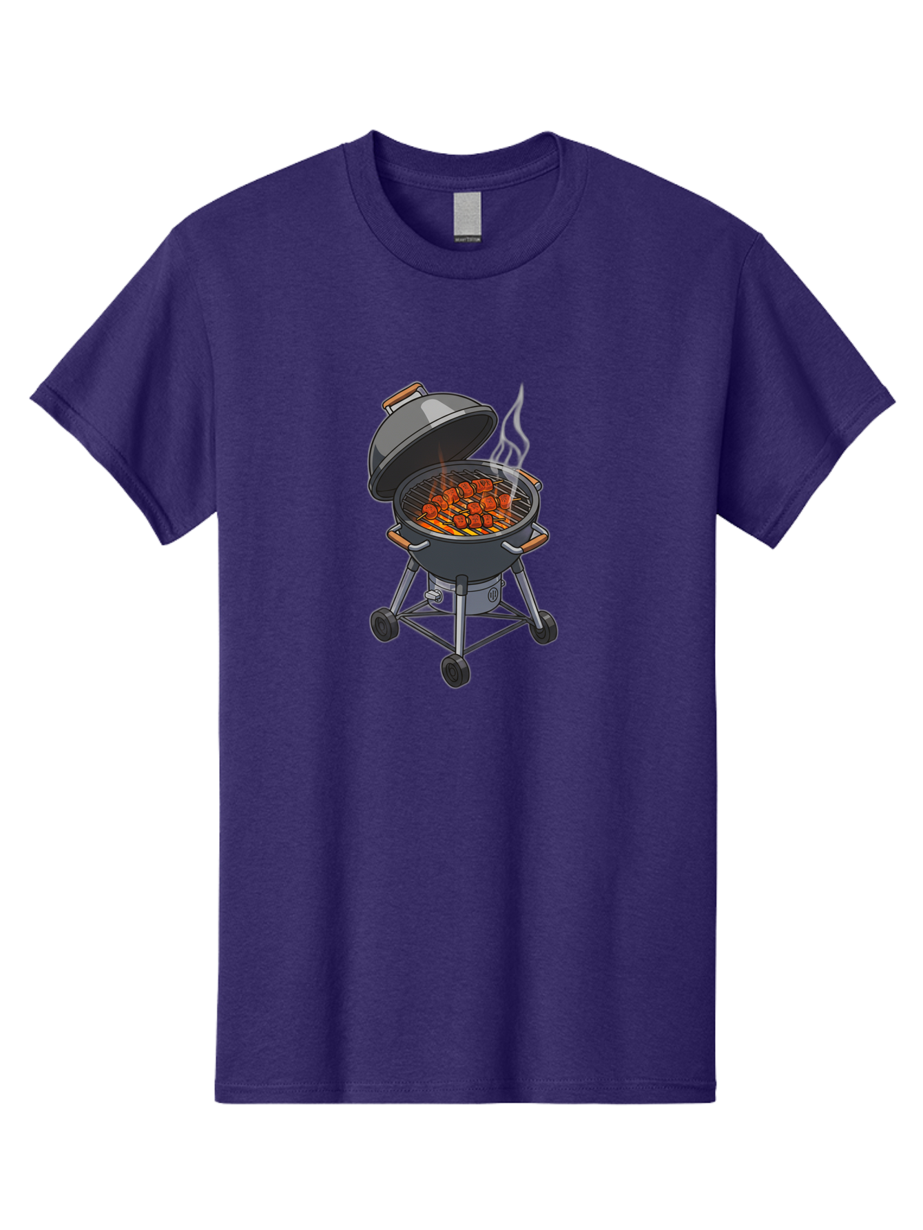 Barbecue-Grill-5 Men'S Graphic Tee, 100% Cotton, Comfortable Casual Summer Wear, Machine Washable, Barbecue Grill, Grilled Meats, Outdoor Cooking, Barbecue Ingredients, Charcoal Grill, Grilled Food, Summer Cooking, Barbecue Accessories, Bab659