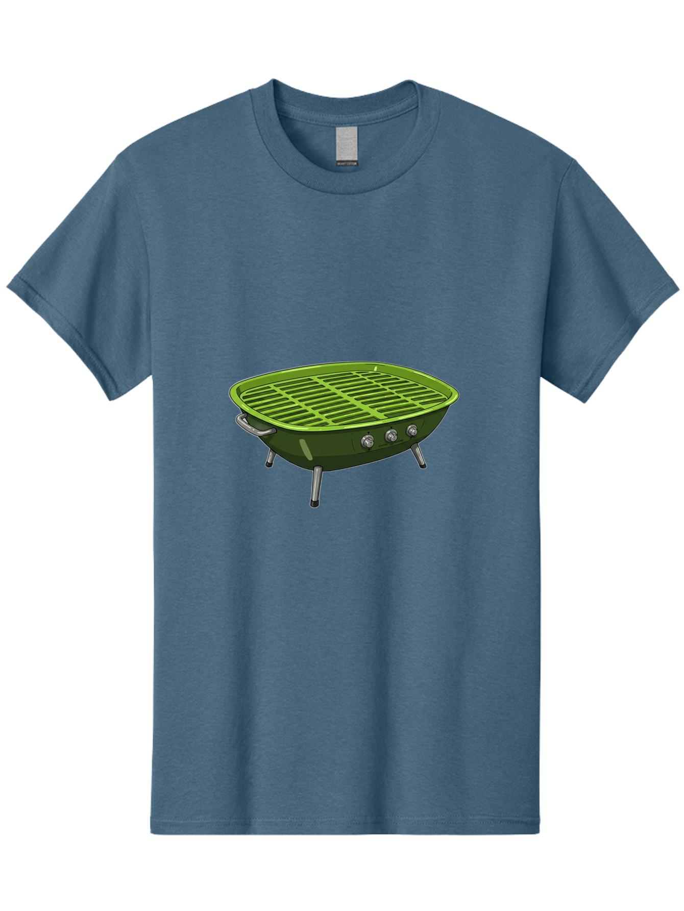 Barbecue-Grill-6 Men'S Graphic Tee, 100% Cotton, Comfortable Casual Summer Wear, Machine Washable, Portable Grill, Barbecue Cooking, Outdoor Cooking, Gas Grill, Silver Legs, Control Knobs, Grill Grate, Outdoor Entertaining Bab660