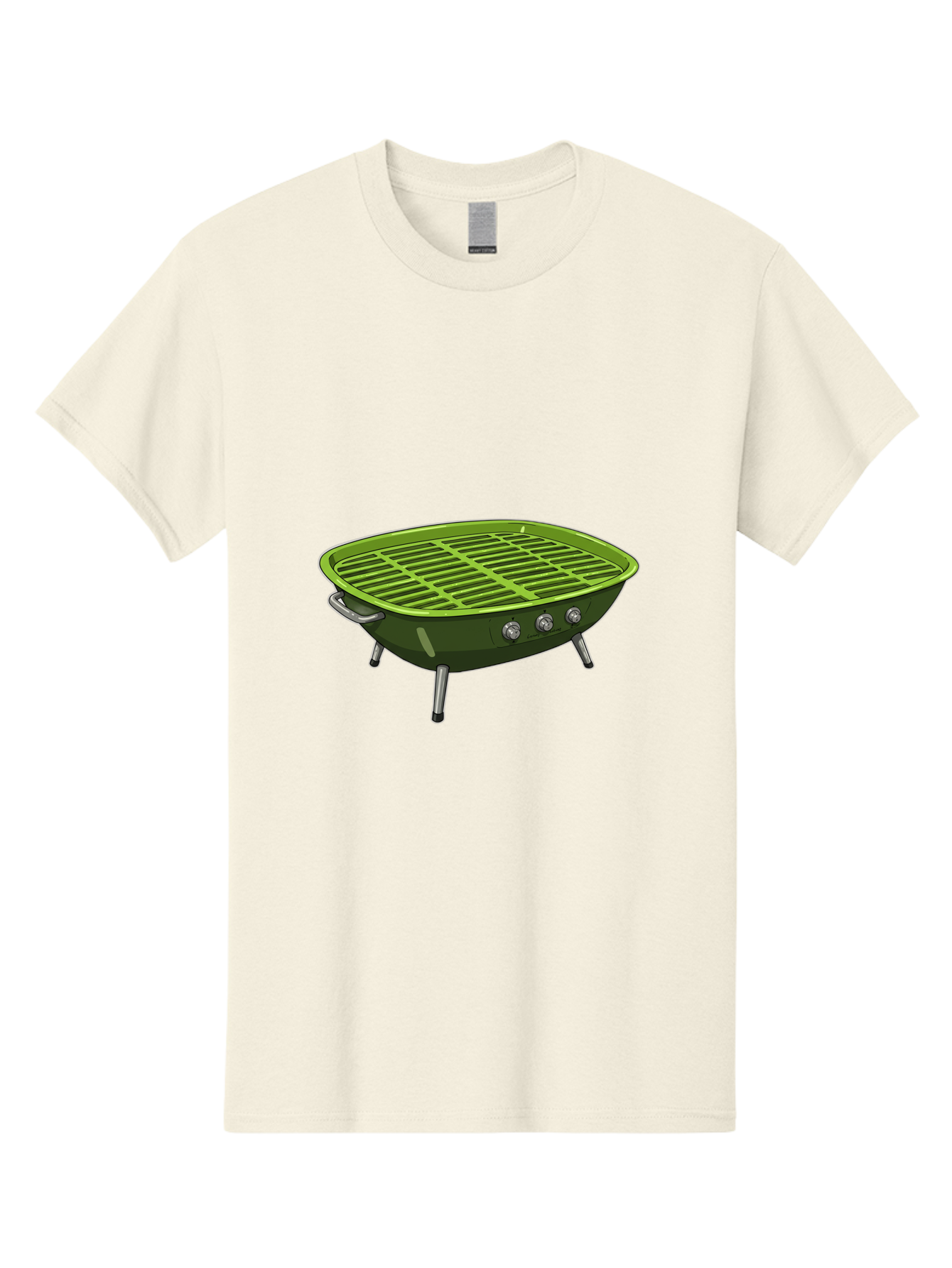 Barbecue-Grill-6 Men'S Graphic Tee, 100% Cotton, Comfortable Casual Summer Wear, Machine Washable, Portable Grill, Barbecue Cooking, Outdoor Cooking, Gas Grill, Silver Legs, Control Knobs, Grill Grate, Outdoor Entertaining Bab660
