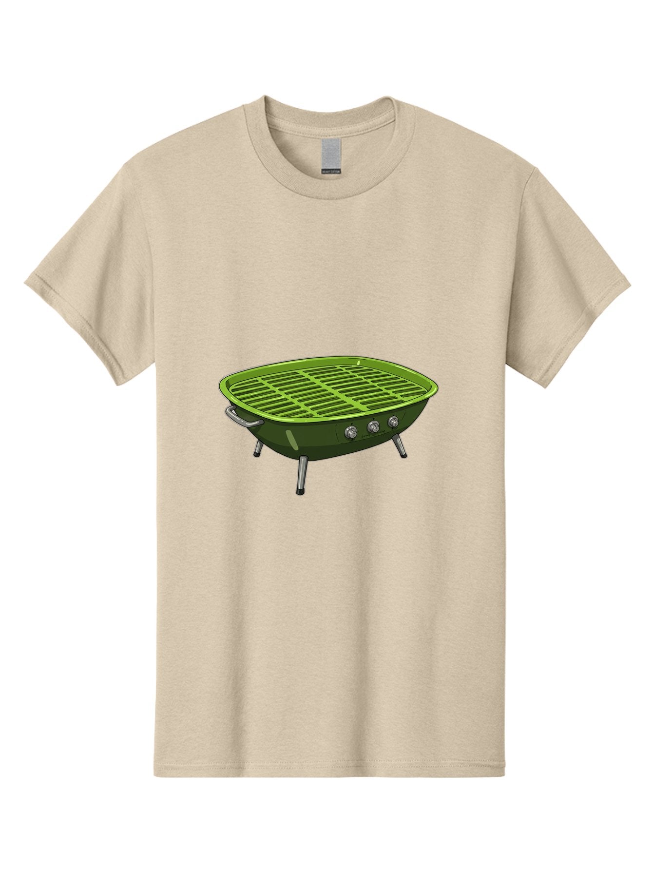 Barbecue-Grill-6 Men'S Graphic Tee, 100% Cotton, Comfortable Casual Summer Wear, Machine Washable, Portable Grill, Barbecue Cooking, Outdoor Cooking, Gas Grill, Silver Legs, Control Knobs, Grill Grate, Outdoor Entertaining Bab660 3