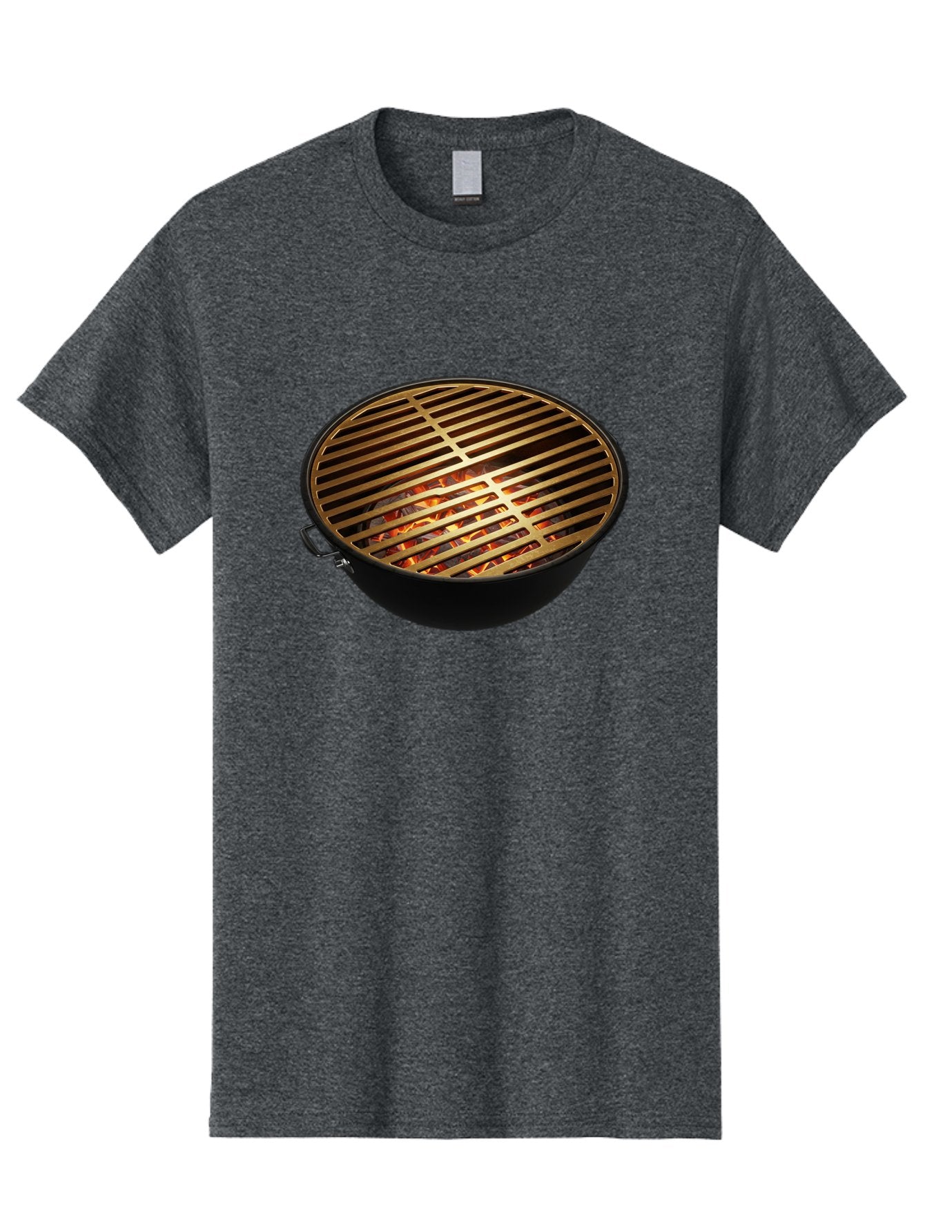 Barbecue-Grill-7 Men'S Graphic Tee, 100% Cotton, Comfortable Casual Summer Wear, Machine Washable, Barbecue Grill, Black Metal, Gold Grill Grates, Glowing Coals, Outdoor Cooking, Grill Marks, Barbecue Accessories, Grill Master Bab661 5