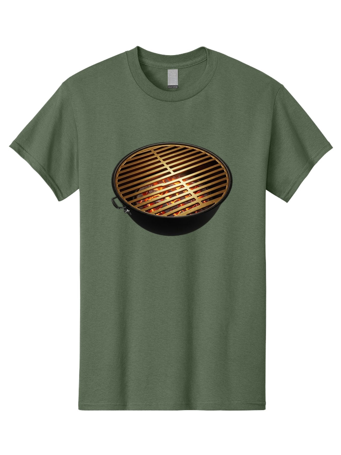 Barbecue-Grill-7 Men'S Graphic Tee, 100% Cotton, Comfortable Casual Summer Wear, Machine Washable, Barbecue Grill, Black Metal, Gold Grill Grates, Glowing Coals, Outdoor Cooking, Grill Marks, Barbecue Accessories, Grill Master Bab661 8