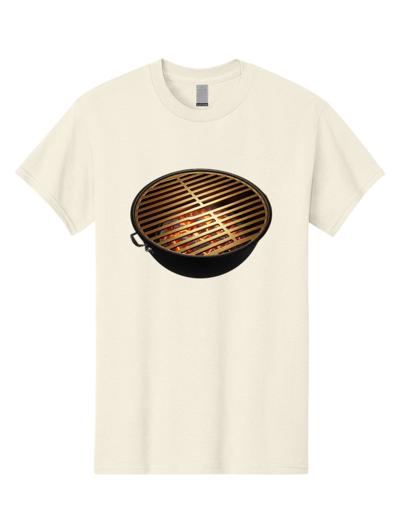 Barbecue-Grill-7 Men'S Graphic Tee, 100% Cotton, Comfortable Casual Summer Wear, Machine Washable, Barbecue Grill, Black Metal, Gold Grill Grates, Glowing Coals, Outdoor Cooking, Grill Marks, Barbecue Accessories, Grill Master Bab661 11