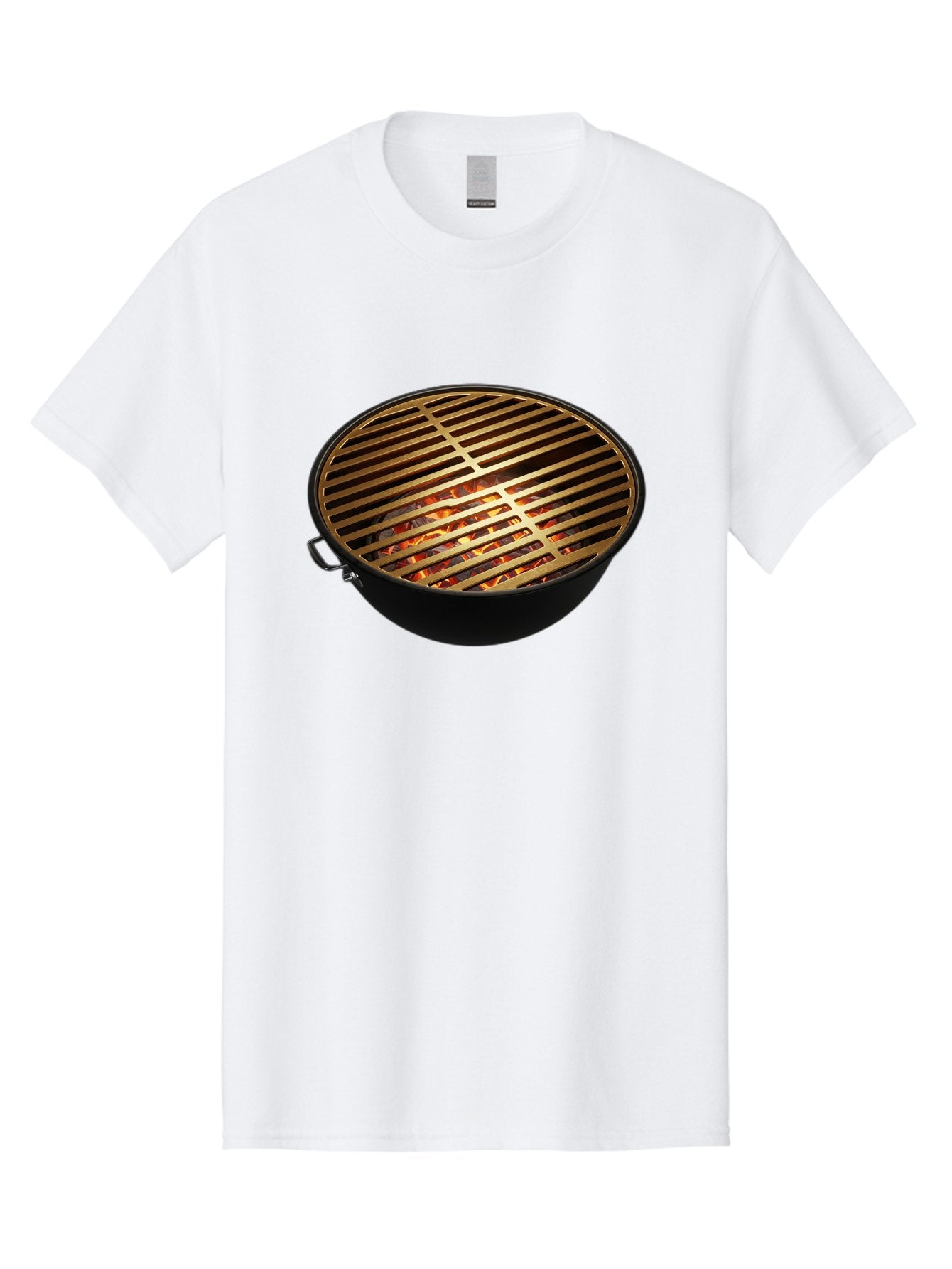 Barbecue-Grill-7 Men'S Graphic Tee, 100% Cotton, Comfortable Casual Summer Wear, Machine Washable, Barbecue Grill, Black Metal, Gold Grill Grates, Glowing Coals, Outdoor Cooking, Grill Marks, Barbecue Accessories, Grill Master Bab661 7