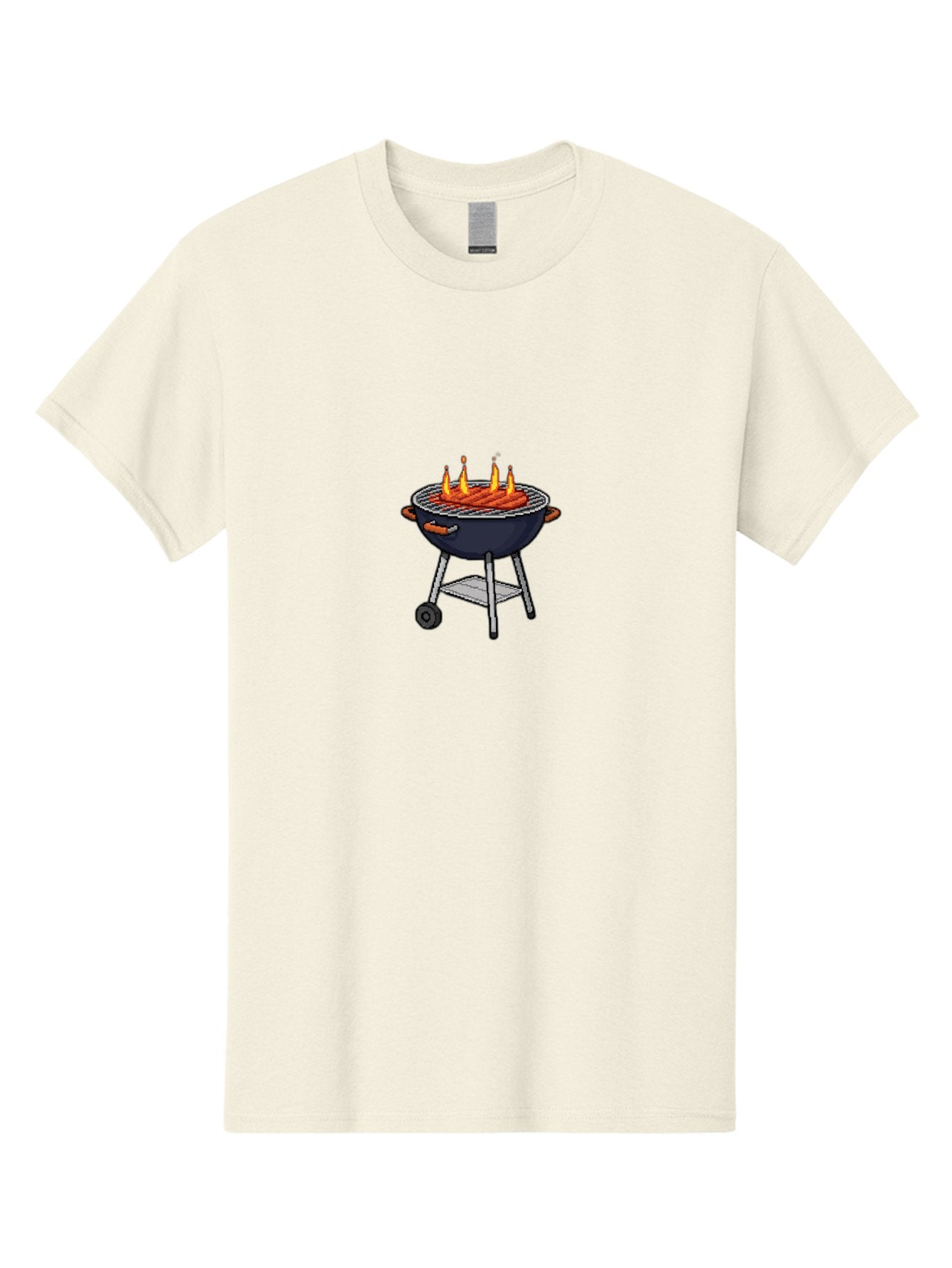 Bbq-Grill-3 Men'S Graphic Tee, 100% Cotton, Comfortable Casual Summer Wear, Machine Washable, Hot Dogs On Grill, Barbecue, Grilling, Summertime, Outdoor Cooking, Sausages, Grill Marks, Flame Grilled Bab668 8