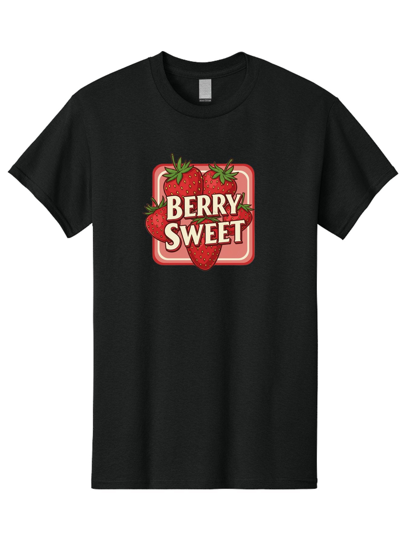 Berry-Sweet Men'S Graphic Tee, 100% Cotton, Comfortable Casual Summer Wear, Machine Washable, Strawberry Graphic, Fresh Strawberries, Red Strawberries, Sweet Treats, Dessert Logo, Fruit Illustration, Summer Vibes, Tasty Delights, Bab678 5