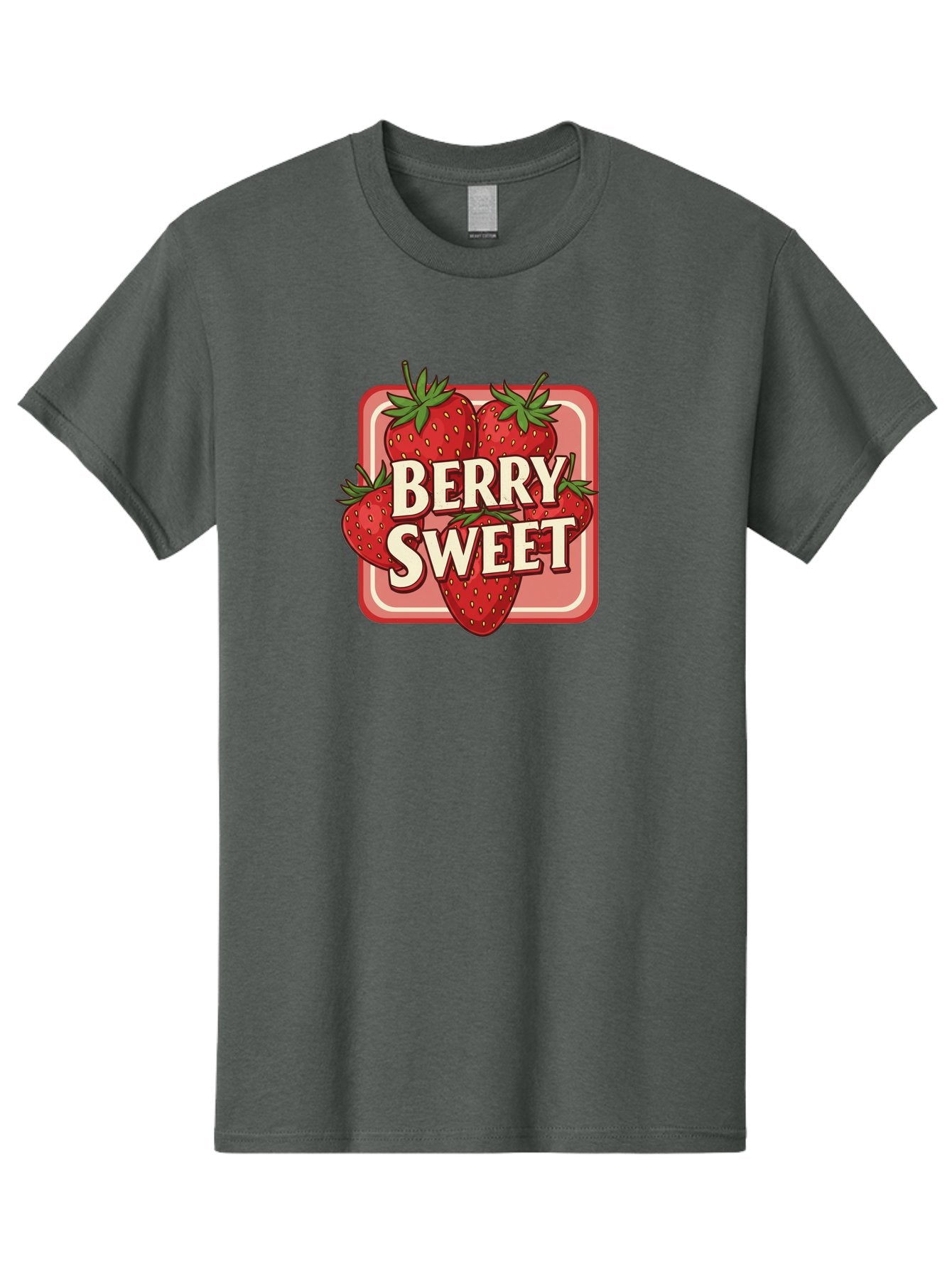 Berry-Sweet Men'S Graphic Tee, 100% Cotton, Comfortable Casual Summer Wear, Machine Washable, Strawberry Graphic, Fresh Strawberries, Red Strawberries, Sweet Treats, Dessert Logo, Fruit Illustration, Summer Vibes, Tasty Delights, Bab678 14