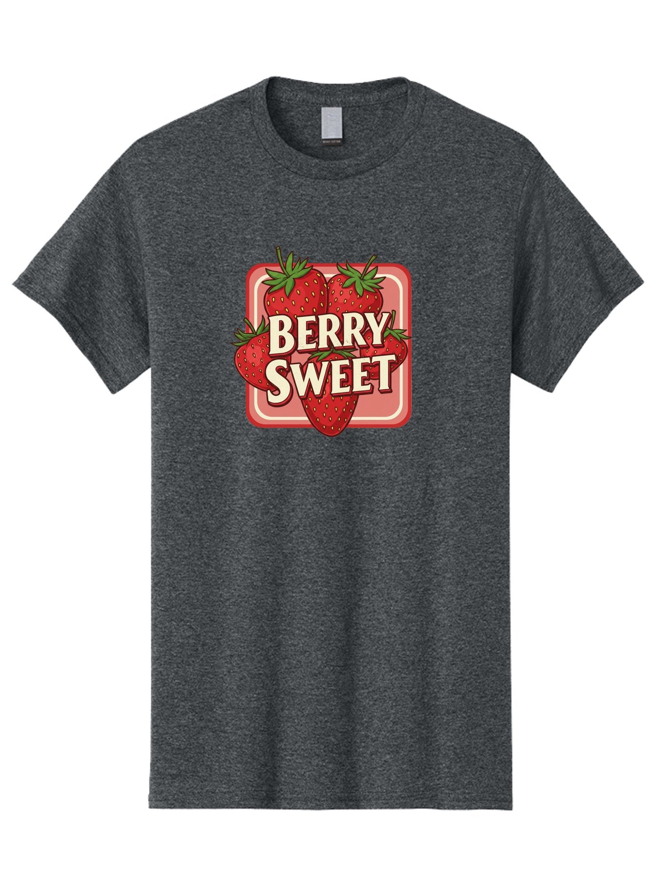 Berry-Sweet Men'S Graphic Tee, 100% Cotton, Comfortable Casual Summer Wear, Machine Washable, Strawberry Graphic, Fresh Strawberries, Red Strawberries, Sweet Treats, Dessert Logo, Fruit Illustration, Summer Vibes, Tasty Delights, Bab678 13