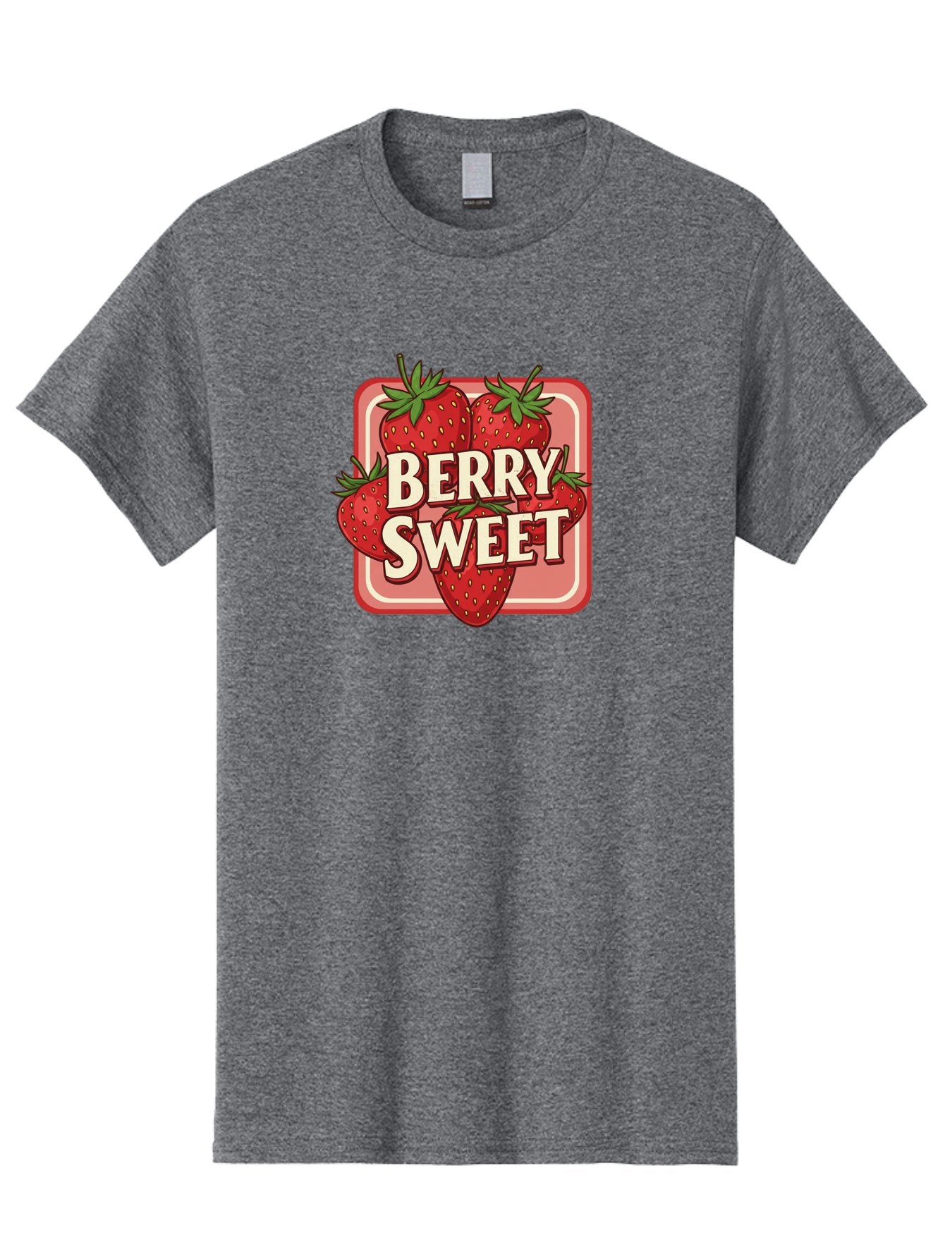 Berry-Sweet Men'S Graphic Tee, 100% Cotton, Comfortable Casual Summer Wear, Machine Washable, Strawberry Graphic, Fresh Strawberries, Red Strawberries, Sweet Treats, Dessert Logo, Fruit Illustration, Summer Vibes, Tasty Delights, Bab678 15