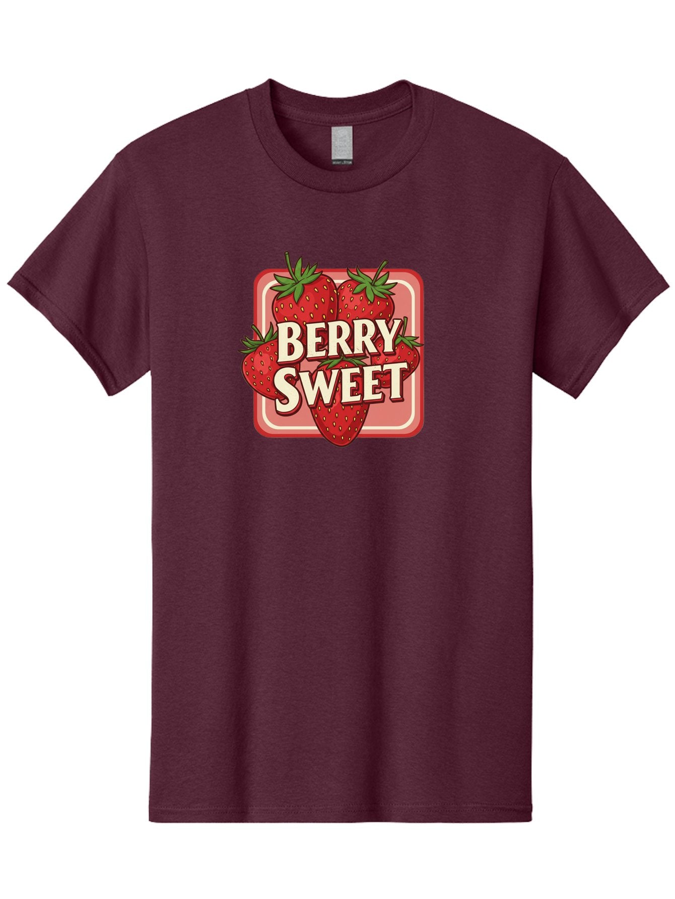 Berry-Sweet Men'S Graphic Tee, 100% Cotton, Comfortable Casual Summer Wear, Machine Washable, Strawberry Graphic, Fresh Strawberries, Red Strawberries, Sweet Treats, Dessert Logo, Fruit Illustration, Summer Vibes, Tasty Delights, Bab678 9