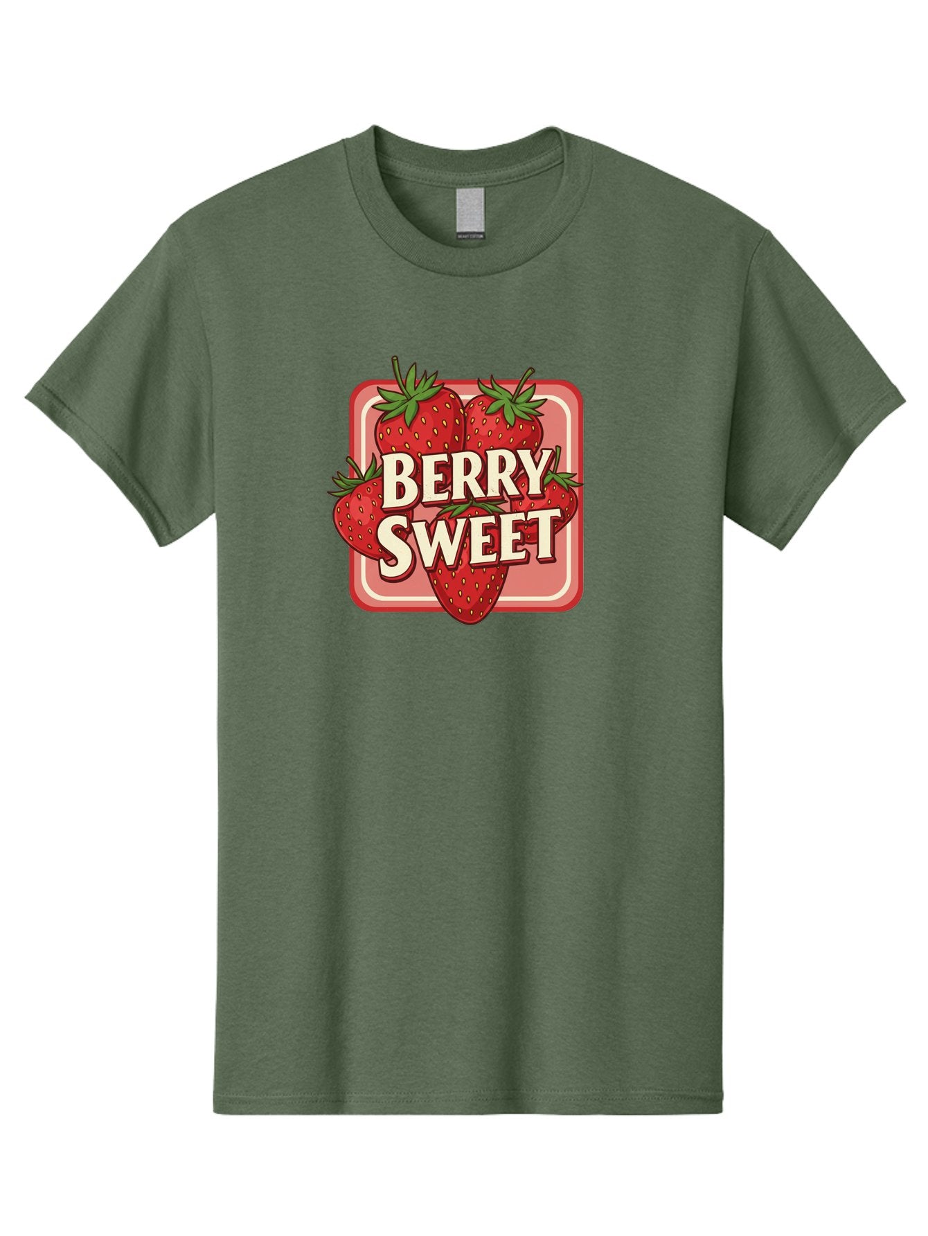 Berry-Sweet Men'S Graphic Tee, 100% Cotton, Comfortable Casual Summer Wear, Machine Washable, Strawberry Graphic, Fresh Strawberries, Red Strawberries, Sweet Treats, Dessert Logo, Fruit Illustration, Summer Vibes, Tasty Delights, Bab678 11