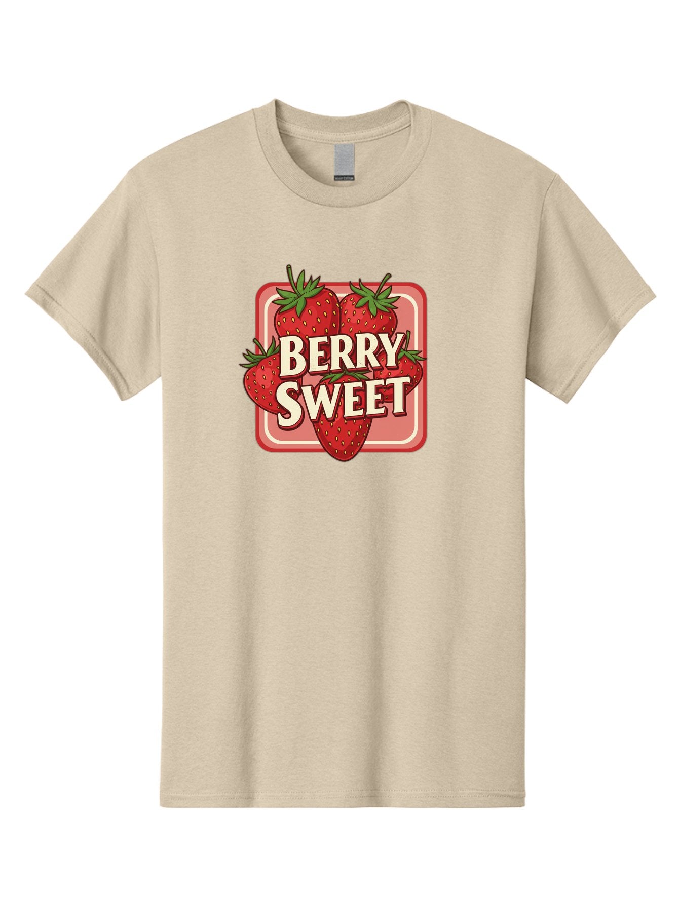 Berry-Sweet Men'S Graphic Tee, 100% Cotton, Comfortable Casual Summer Wear, Machine Washable, Strawberry Graphic, Fresh Strawberries, Red Strawberries, Sweet Treats, Dessert Logo, Fruit Illustration, Summer Vibes, Tasty Delights, Bab678 6