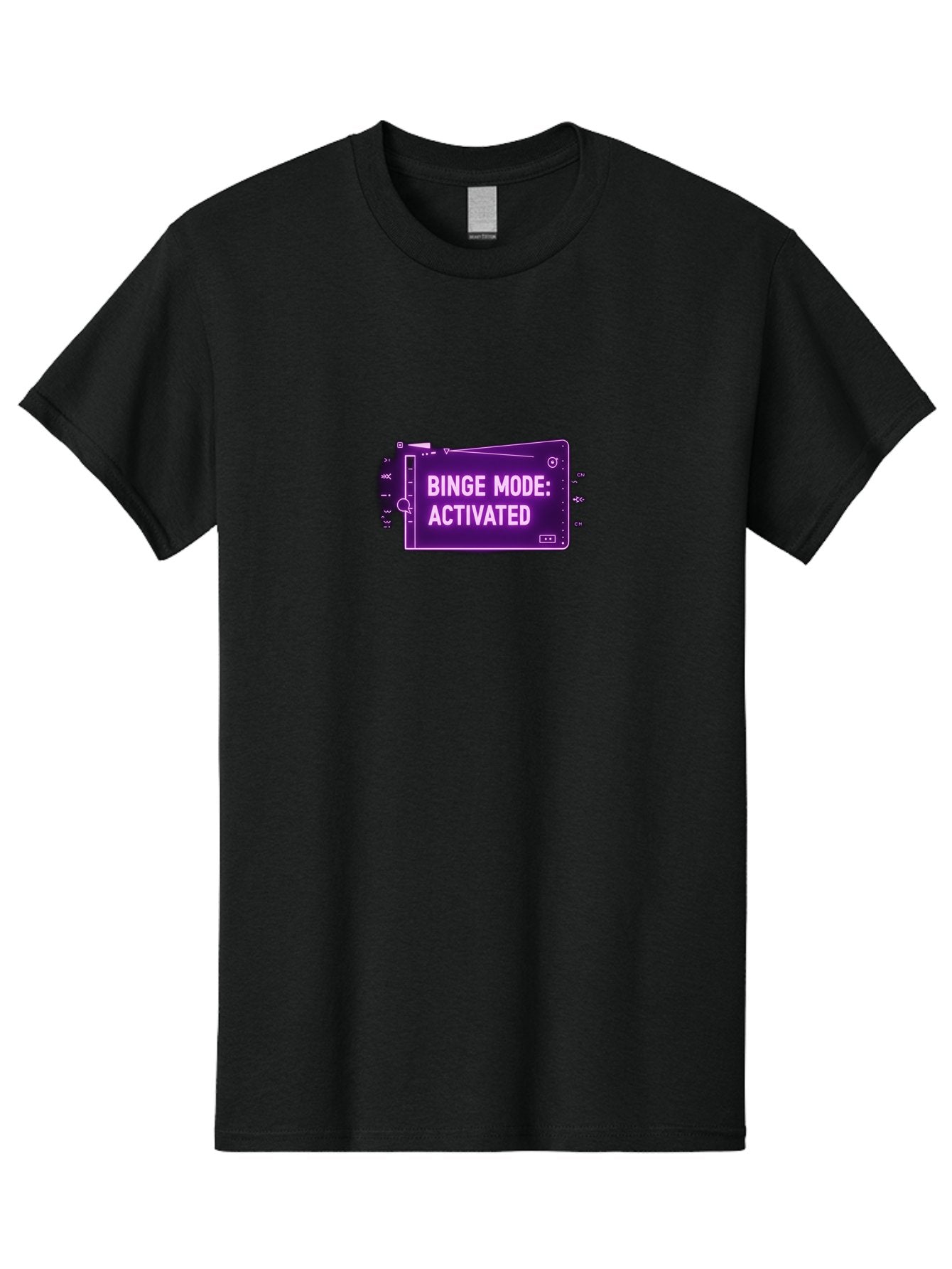 Binge-Mode-Activated-2 Men'S Graphic Tee, 100% Cotton, Comfortable Casual Summer Wear, Machine Washable, Binge Watching, Tv Show Obsession, Streaming Service, Entertainment, Media Consumption, Purple Screen, Electronic Device, Bab680 11