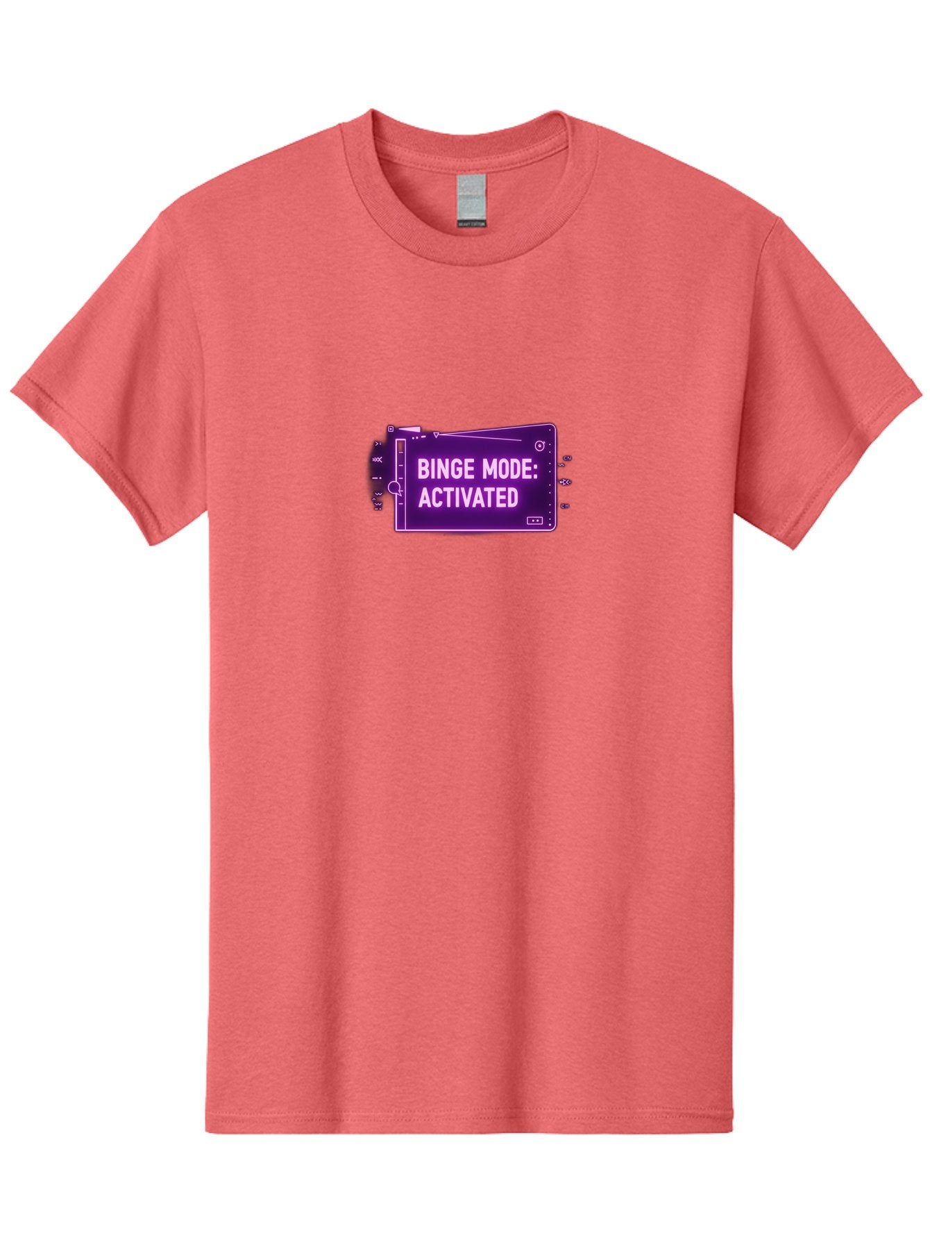 Binge-Mode-Activated-2 Men'S Graphic Tee, 100% Cotton, Comfortable Casual Summer Wear, Machine Washable, Binge Watching, Tv Show Obsession, Streaming Service, Entertainment, Media Consumption, Purple Screen, Electronic Device, Bab680 7