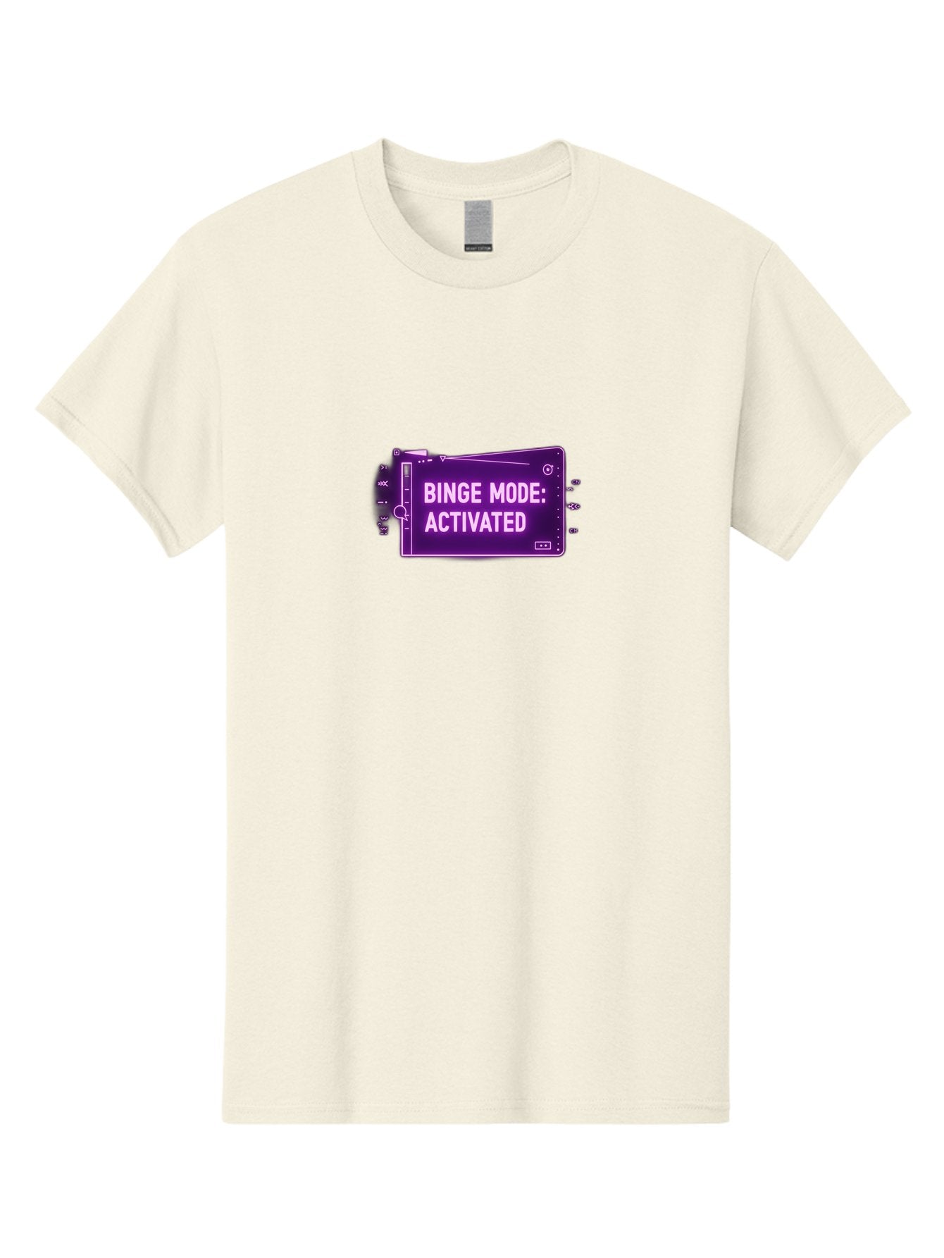 Binge-Mode-Activated-2 Men'S Graphic Tee, 100% Cotton, Comfortable Casual Summer Wear, Machine Washable, Binge Watching, Tv Show Obsession, Streaming Service, Entertainment, Media Consumption, Purple Screen, Electronic Device, Bab680 12