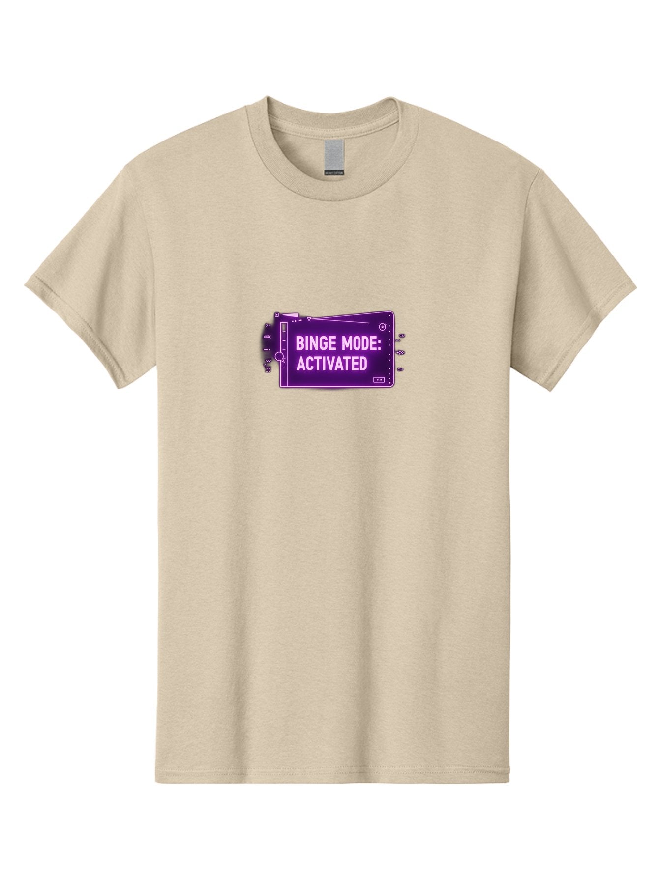 Binge-Mode-Activated-2 Men'S Graphic Tee, 100% Cotton, Comfortable Casual Summer Wear, Machine Washable, Binge Watching, Tv Show Obsession, Streaming Service, Entertainment, Media Consumption, Purple Screen, Electronic Device, Bab680 10