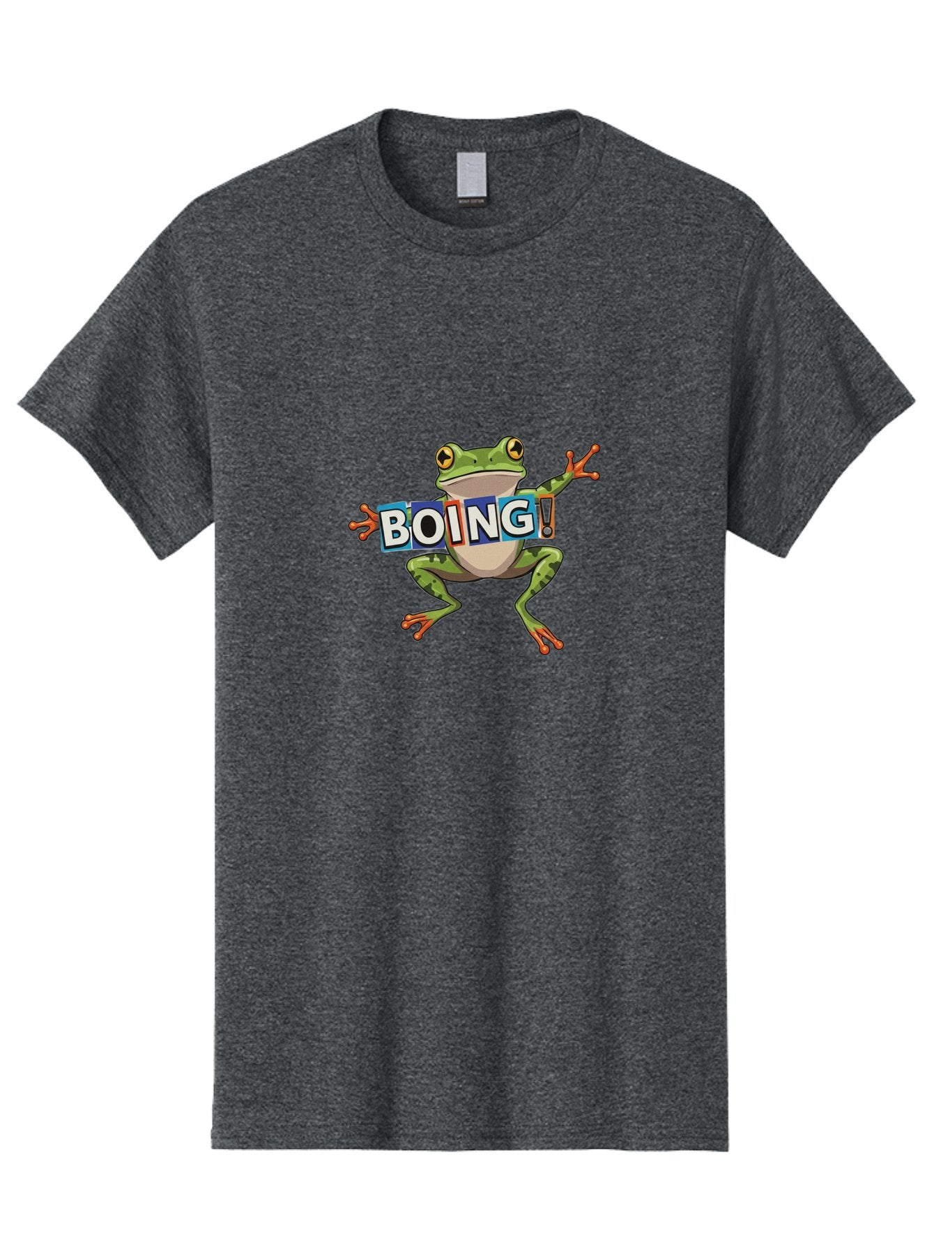 Boing-Frog-2 Men'S Graphic Tee, 100% Cotton, Comfortable Casual Summer Wear, Machine Washable, Cartoon Frog, Jumping Frog, Green Frog, Playful Animation, Comic Effect, Boing Text, Dynamic Pose, Fun Graphics, Energetic Vibe, Comic Strip Style Bab690 9
