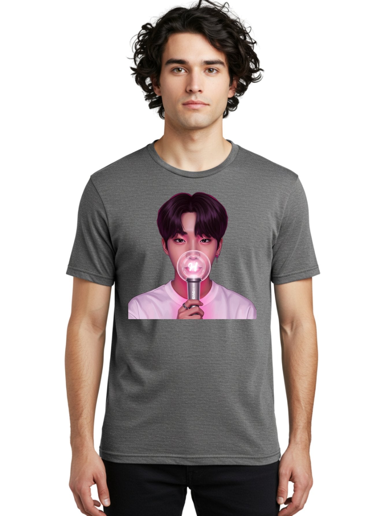 Bts-Army-Bomb Men'S Graphic Tee, 100% Cotton, Comfortable Casual Summer Wear, Machine Washable, K-Pop Fan, Bts Merchandise, Army Bomb Lightstick, Concert Accessory, Fandom Symbol, Bts Army, Fan Culture, K-Pop Merchandise, Bts Concert Bab694 27