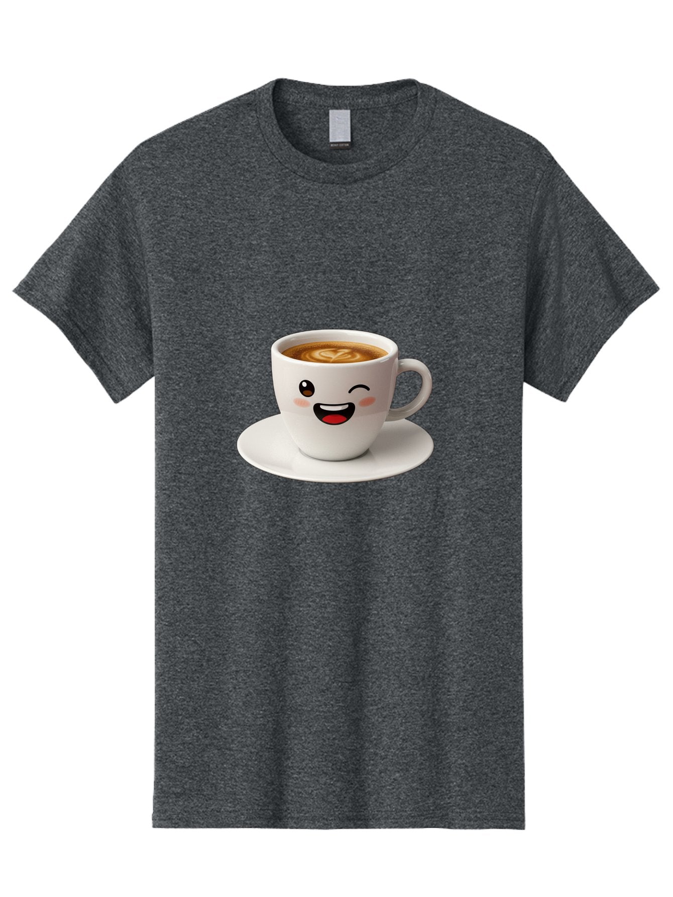 Cappuccino-Cup Men'S Graphic Tee, 100% Cotton, Comfortable Casual Summer Wear, Machine Washable, Coffee Cup With Face, Cartoon Coffee, Latte Art, Happy Face, Smiling Cup, Coffee Culture, Morning Coffee, Cafe Vibes, Warm Beverage Bab710 6