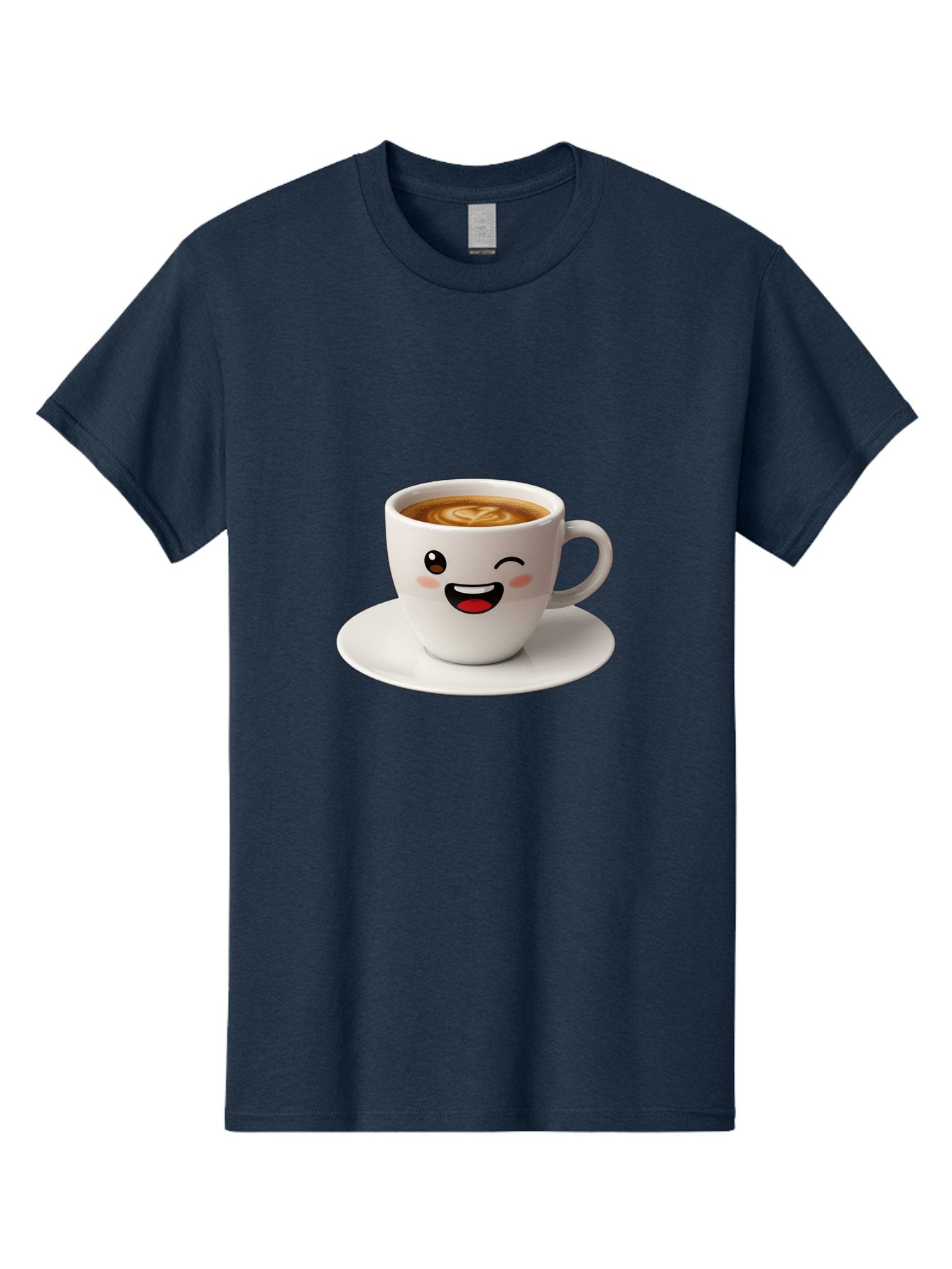 Cappuccino-Cup Men'S Graphic Tee, 100% Cotton, Comfortable Casual Summer Wear, Machine Washable, Coffee Cup With Face, Cartoon Coffee, Latte Art, Happy Face, Smiling Cup, Coffee Culture, Morning Coffee, Cafe Vibes, Warm Beverage Bab710 8