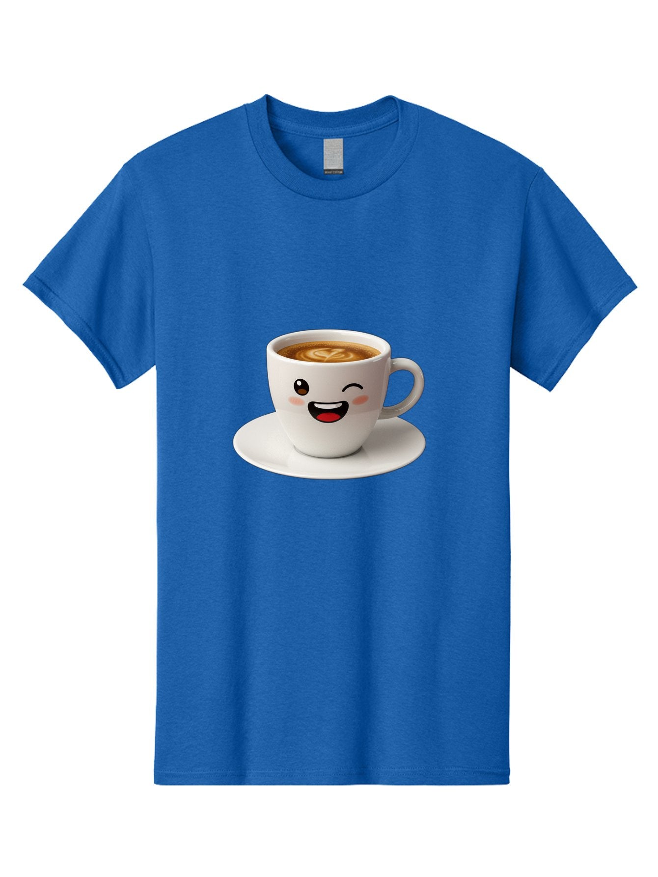 Cappuccino-Cup Men'S Graphic Tee, 100% Cotton, Comfortable Casual Summer Wear, Machine Washable, Coffee Cup With Face, Cartoon Coffee, Latte Art, Happy Face, Smiling Cup, Coffee Culture, Morning Coffee, Cafe Vibes, Warm Beverage Bab710 7