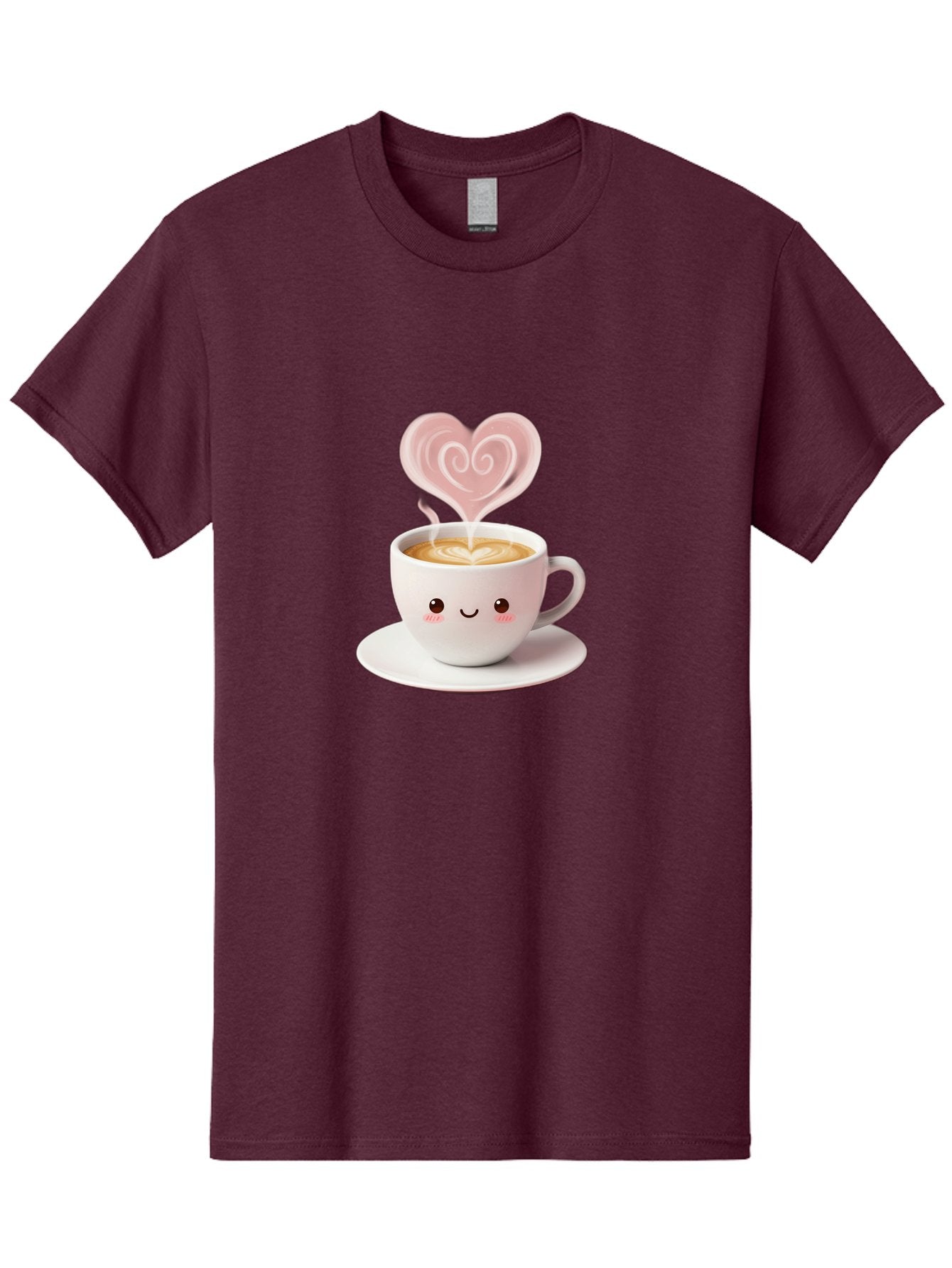 Cappuccino-Heart Men'S Graphic Tee, 100% Cotton, Comfortable Casual Summer Wear, Machine Washable, Cute Coffee Cup, Coffee Art, Heart Design, Steaming Hot Coffee, Coffee Lover, Latte Art, Morning Coffee, Happy Face, Coffee Break, Bab712 13