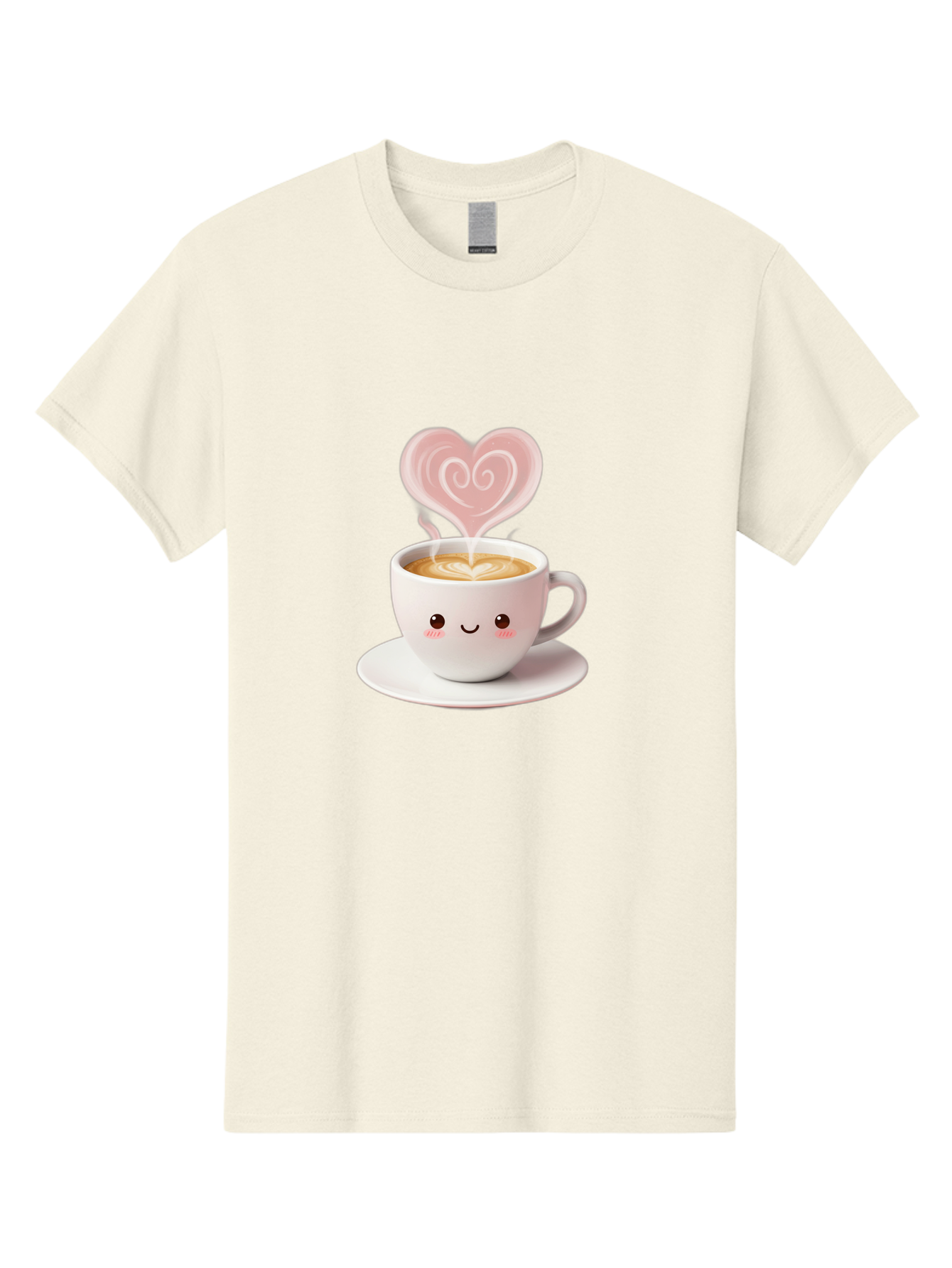 Cappuccino-Heart Men'S Graphic Tee, 100% Cotton, Comfortable Casual Summer Wear, Machine Washable, Cute Coffee Cup, Coffee Art, Heart Design, Steaming Hot Coffee, Coffee Lover, Latte Art, Morning Coffee, Happy Face, Coffee Break, Bab712 11