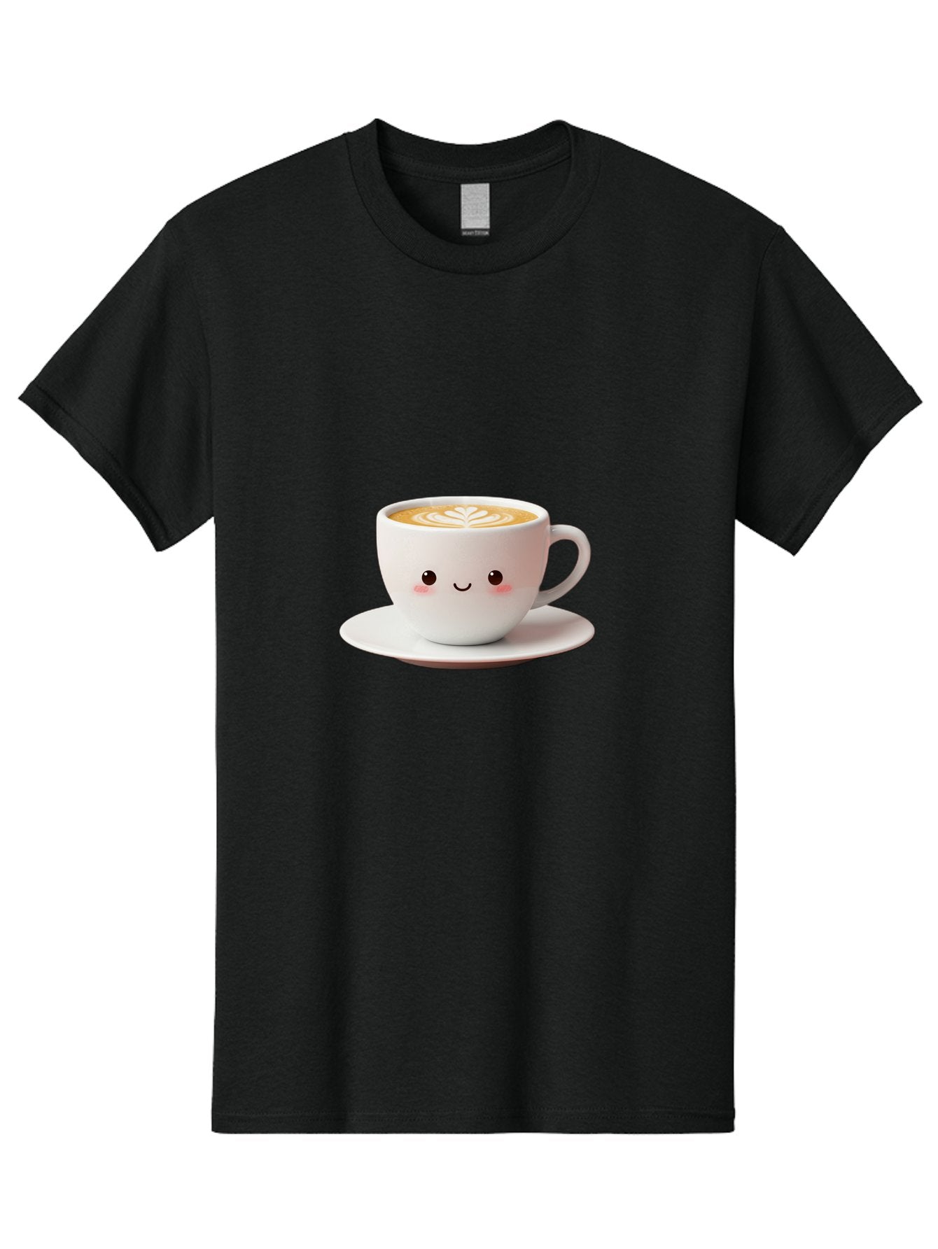 Cappuccino Men'S Graphic Tee, 100% Cotton, Comfortable Casual Summer Wear, Machine Washable, Cute Cartoon Coffee, Latte Art, Happy Face, Coffee Cup, Espresso Drink, Saucer, Adorable Character, Morning Pick-Me-Up, Coffee Break, Bab713 13