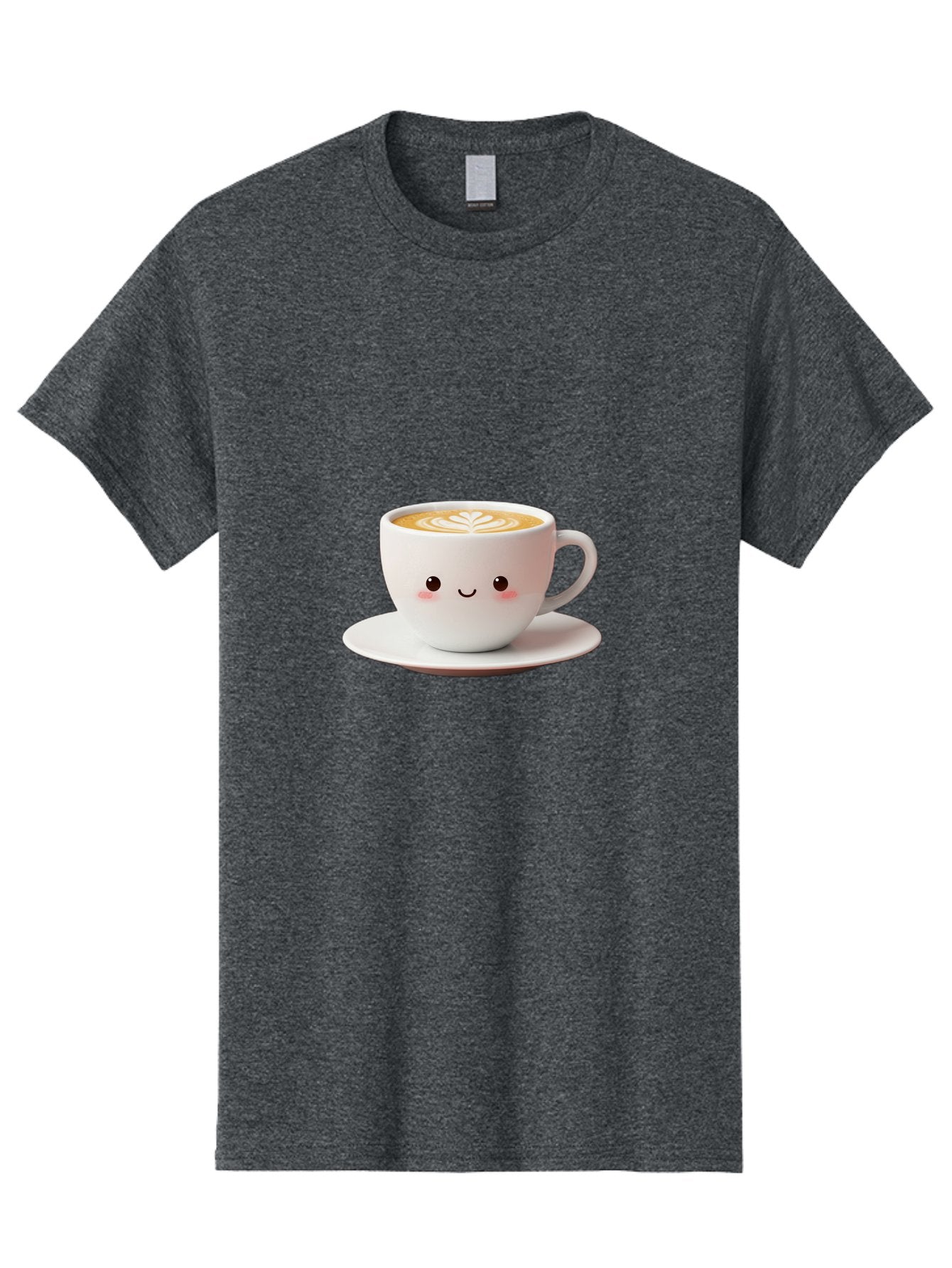 Cappuccino Men'S Graphic Tee, 100% Cotton, Comfortable Casual Summer Wear, Machine Washable, Cute Cartoon Coffee, Latte Art, Happy Face, Coffee Cup, Espresso Drink, Saucer, Adorable Character, Morning Pick-Me-Up, Coffee Break, Bab713 15