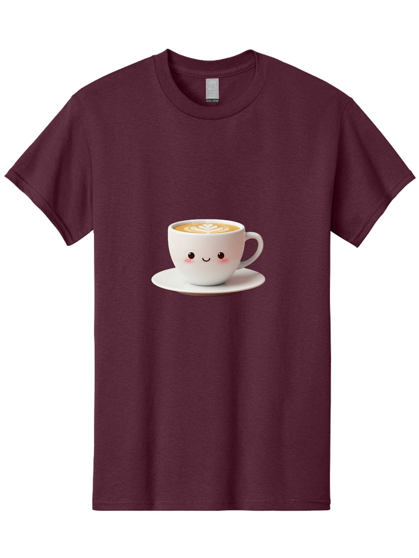 Cappuccino Men'S Graphic Tee, 100% Cotton, Comfortable Casual Summer Wear, Machine Washable, Cute Cartoon Coffee, Latte Art, Happy Face, Coffee Cup, Espresso Drink, Saucer, Adorable Character, Morning Pick-Me-Up, Coffee Break, Bab713 7