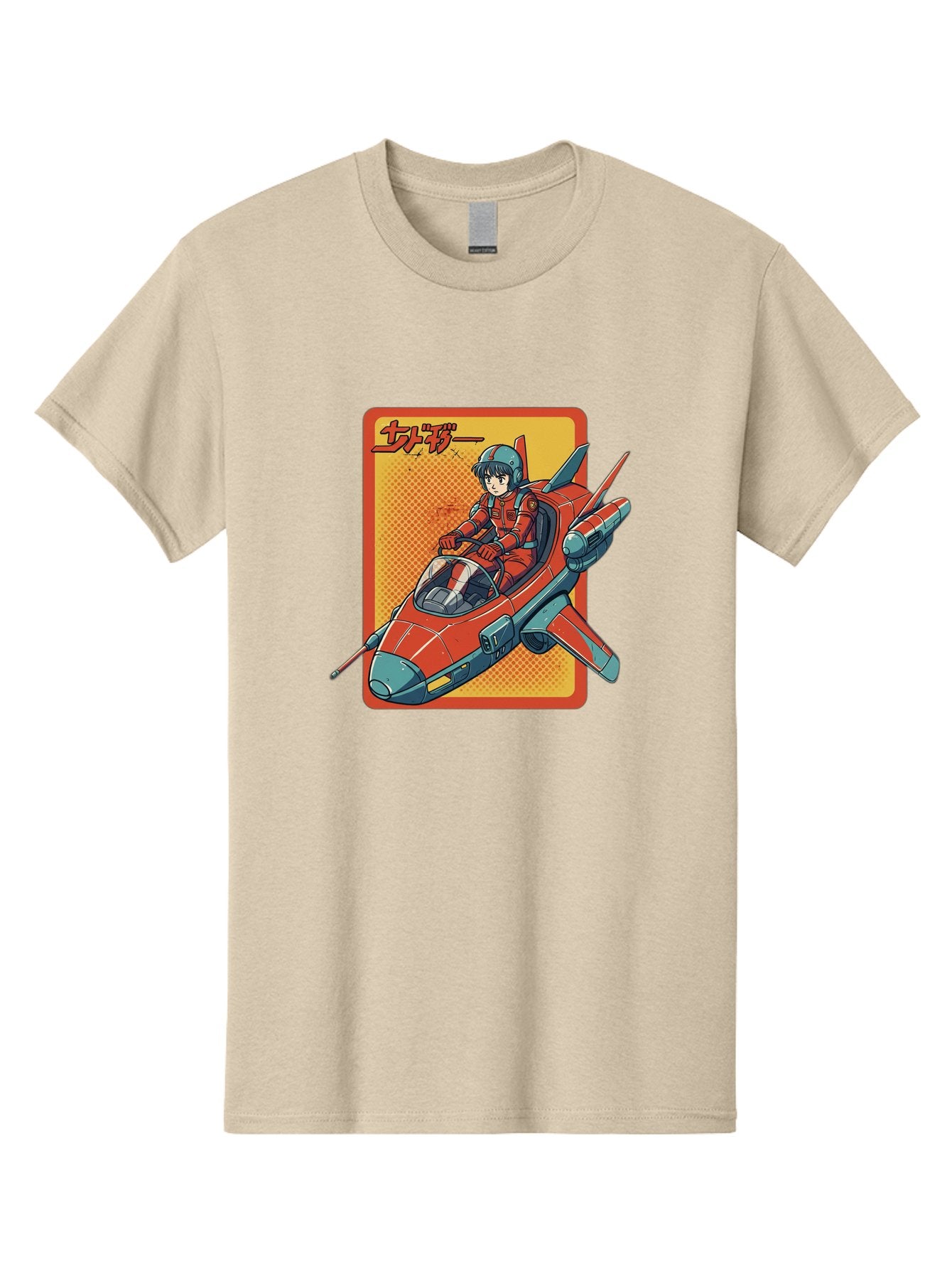 Captain-Tsubasa Men'S Graphic Tee, 100% Cotton, Comfortable Casual Summer Wear, Machine Washable, Anime Style Fighter Jet, Red Jet Aircraft, Japanese Text, Futuristic Pilot, Aviation Art, Cyberpunk, Manga Inspired Bab714 9