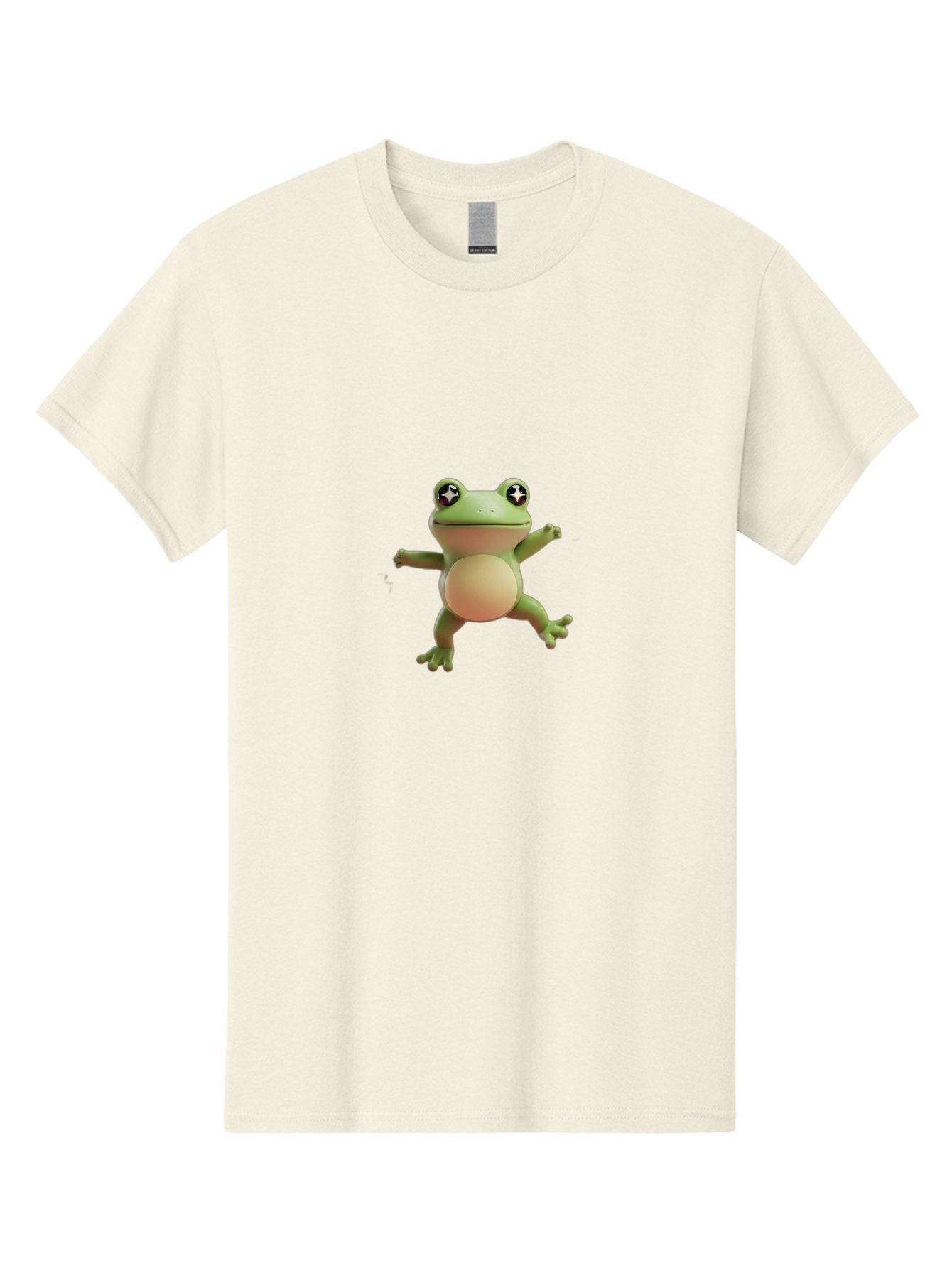 Cartoon-Frog Men'S Graphic Tee, 100% Cotton, Comfortable Casual Summer Wear, Machine Washable, Cartoon Frog, Dancing Frog, Green Frog, Frog With Big Eyes, Star-Eyed Frog, Adorable Amphibian, Funny Animal Character Bab717 10